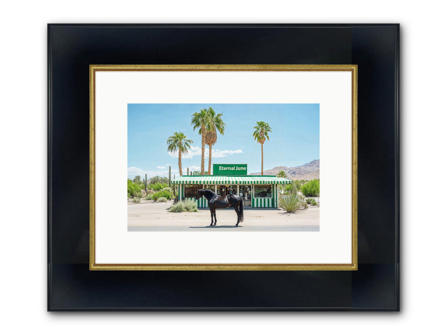 Polaroids Of Yesterday Framed Print - Wide Black w/Gold 12x8