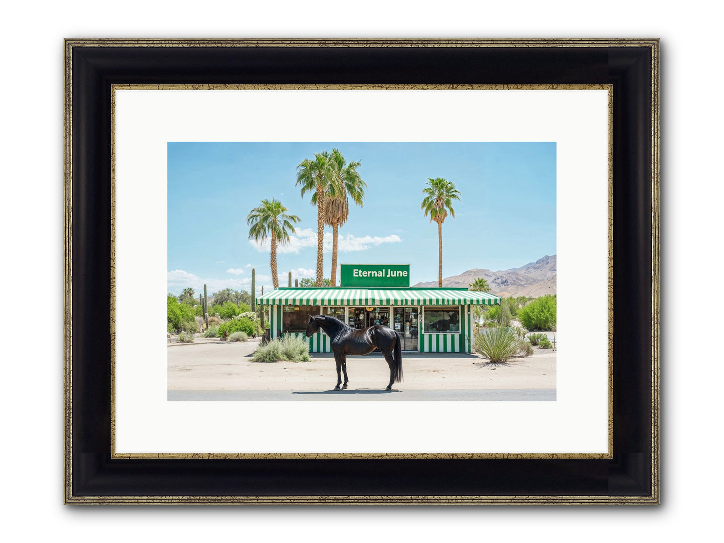 Polaroids Of Yesterday Framed Print - Black & Gold 15x10