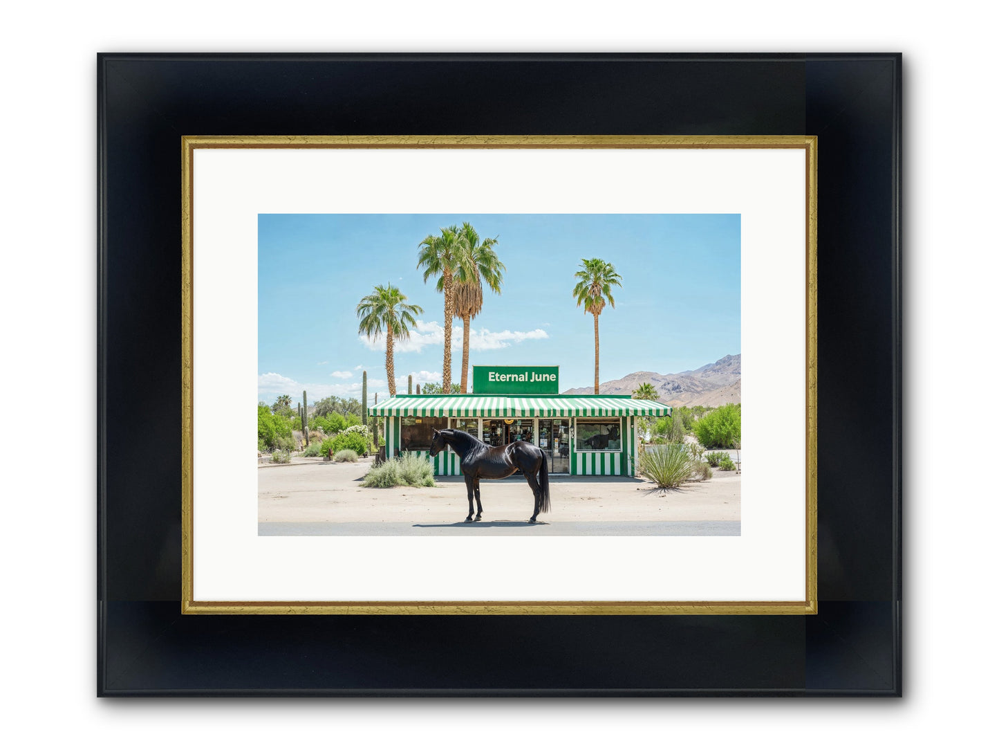 Polaroids Of Yesterday Framed Print - Wide Black w/Gold 15x10
