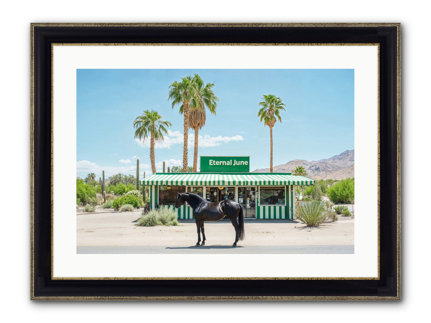 Polaroids Of Yesterday Framed Print - Black & Gold 24x16