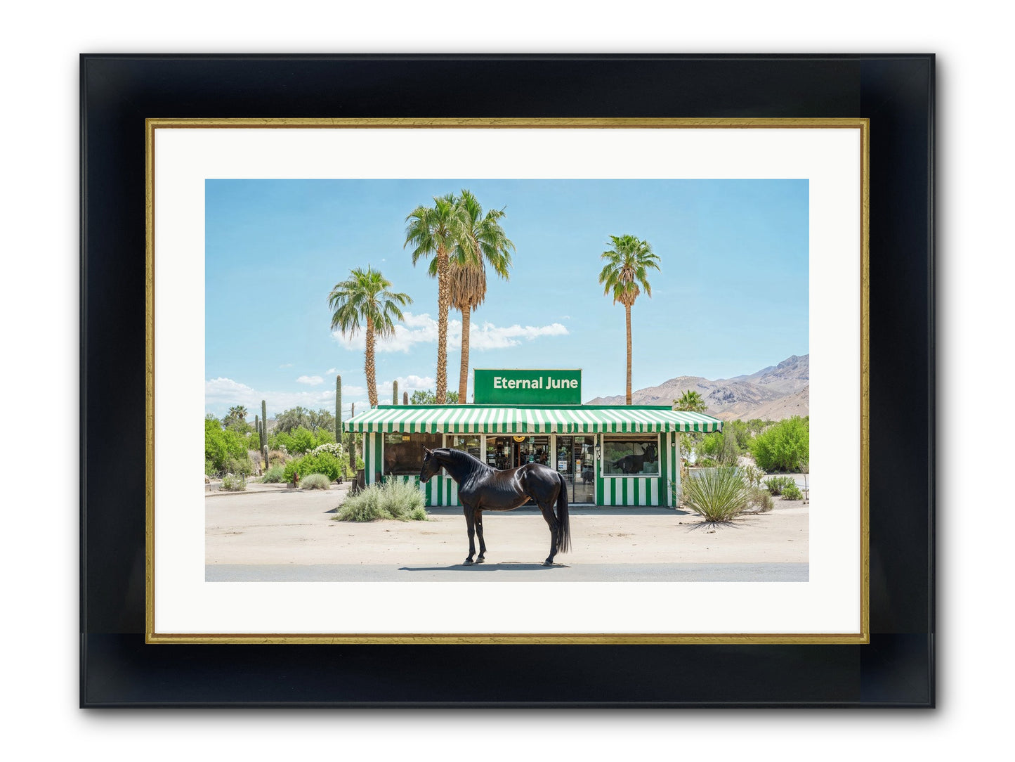 Polaroids Of Yesterday Framed Print - Wide Black w/Gold 24x16