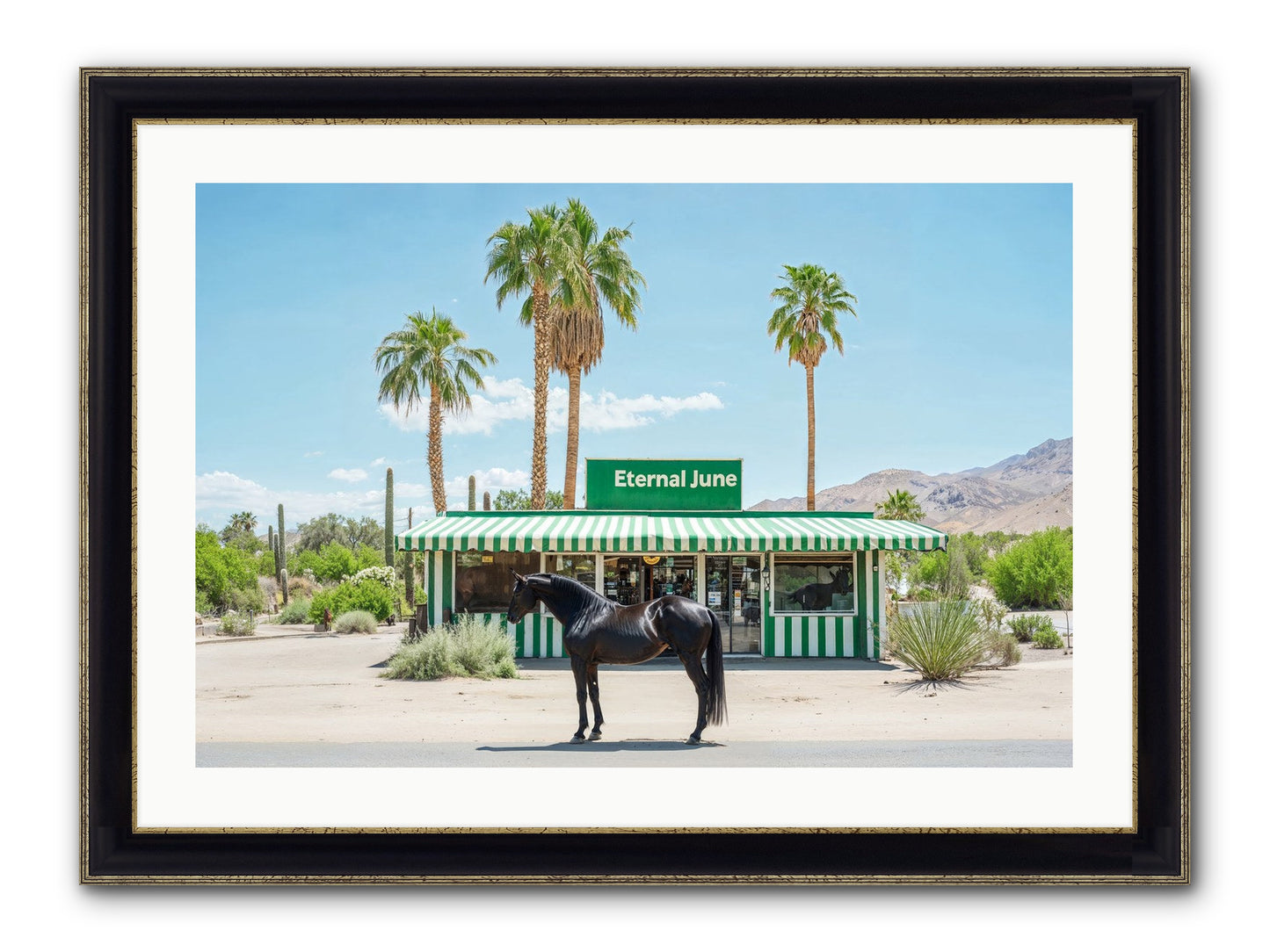 Polaroids Of Yesterday Framed Print - Black & Gold 30x20