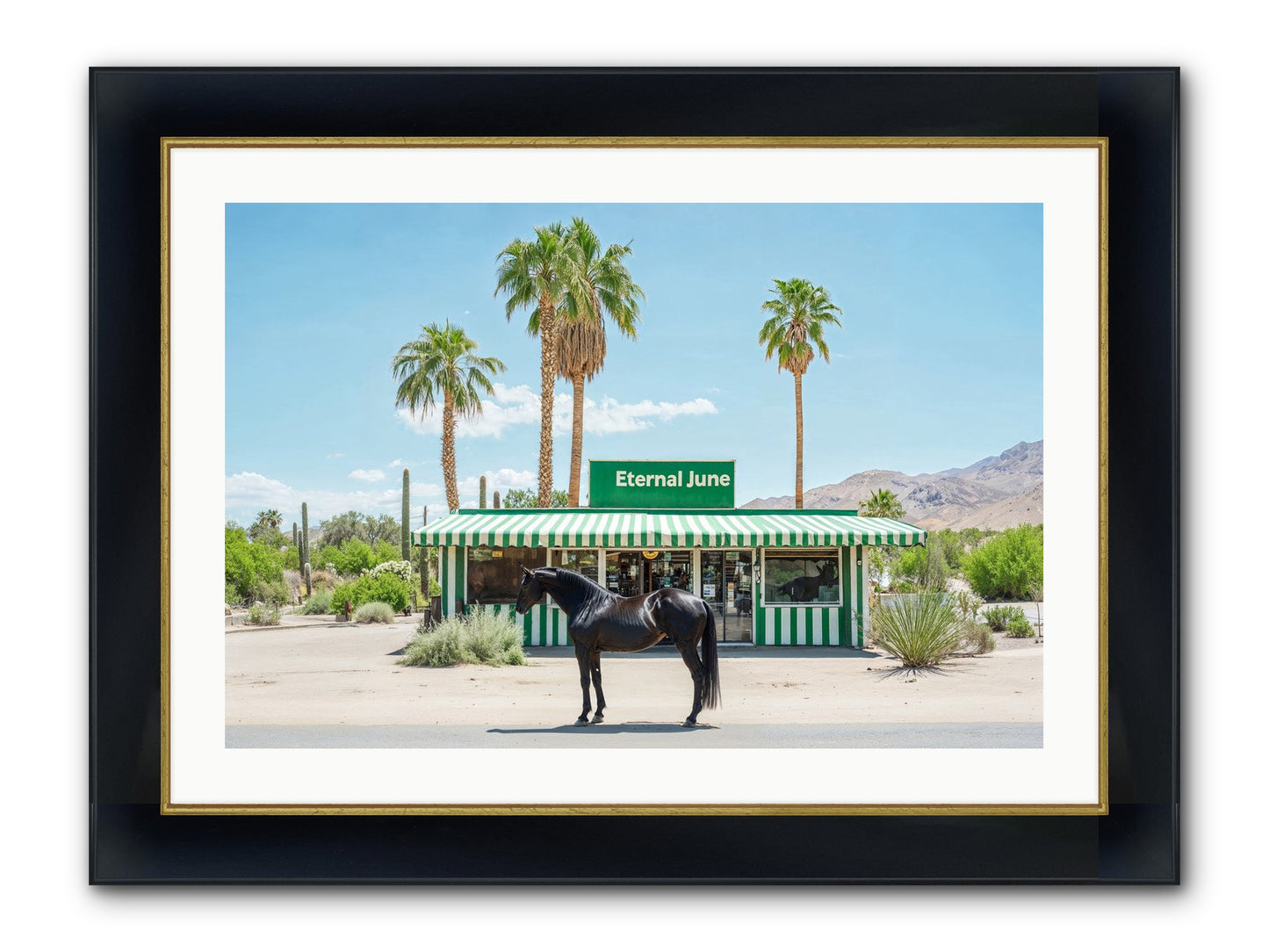 Polaroids Of Yesterday Framed Print - Wide Black w/Gold 30x20