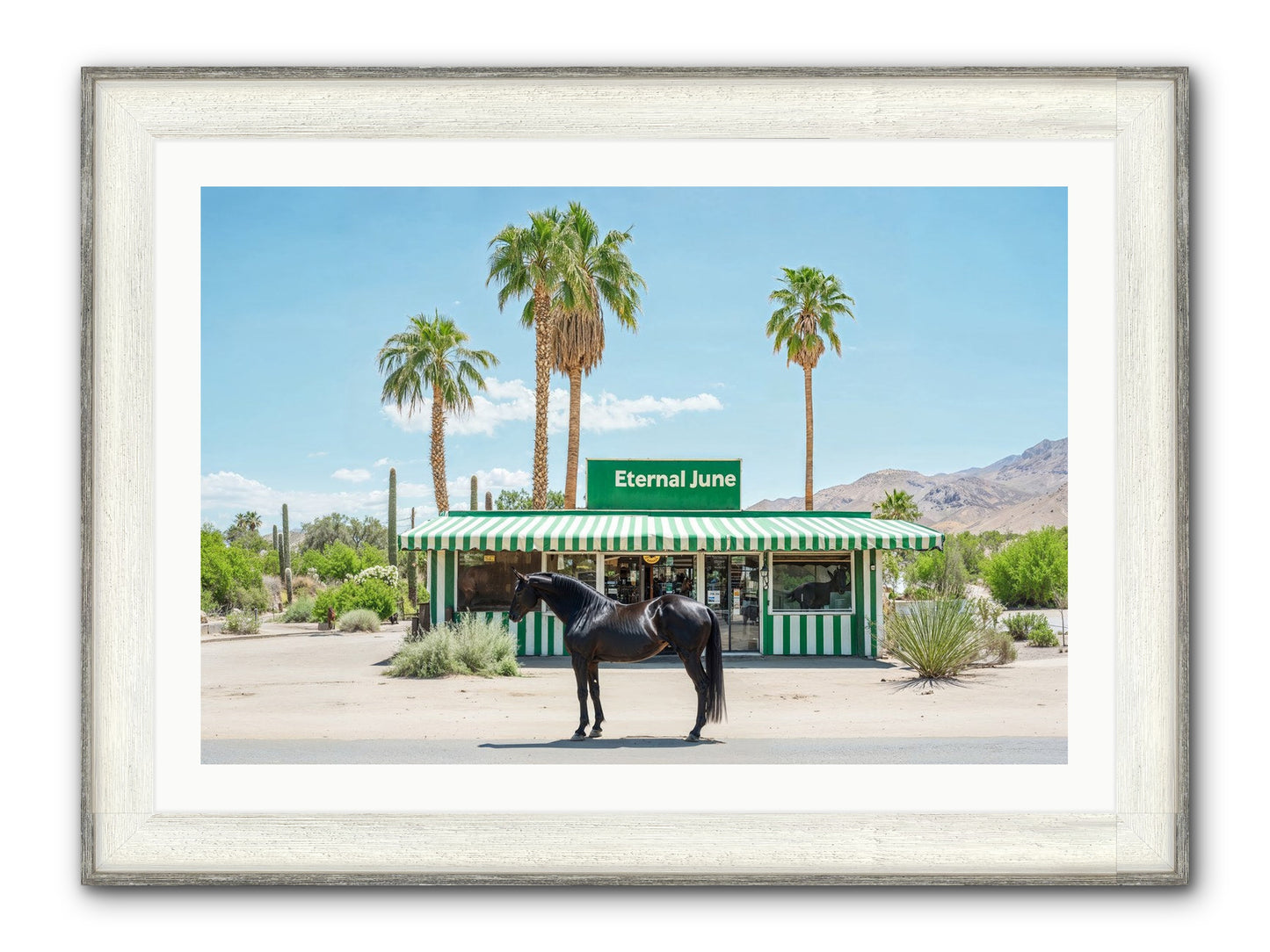 Polaroids Of Yesterday Framed Print - Driftwood White 36x24