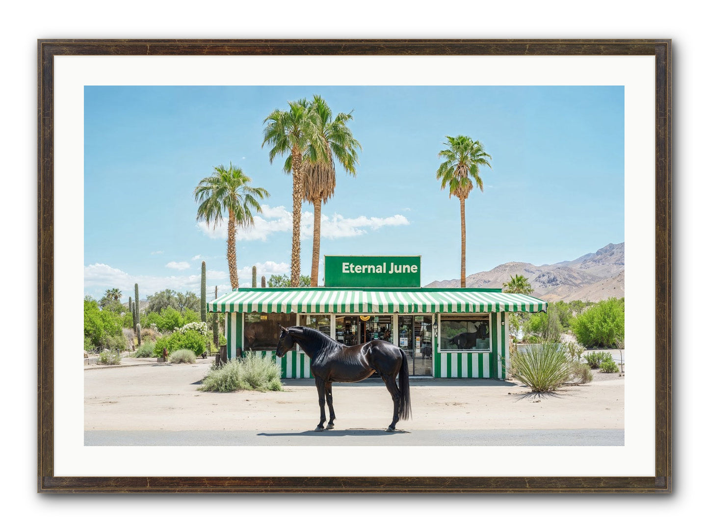 Polaroids Of Yesterday Framed Print - Slimwoods Black/Gold 36x24