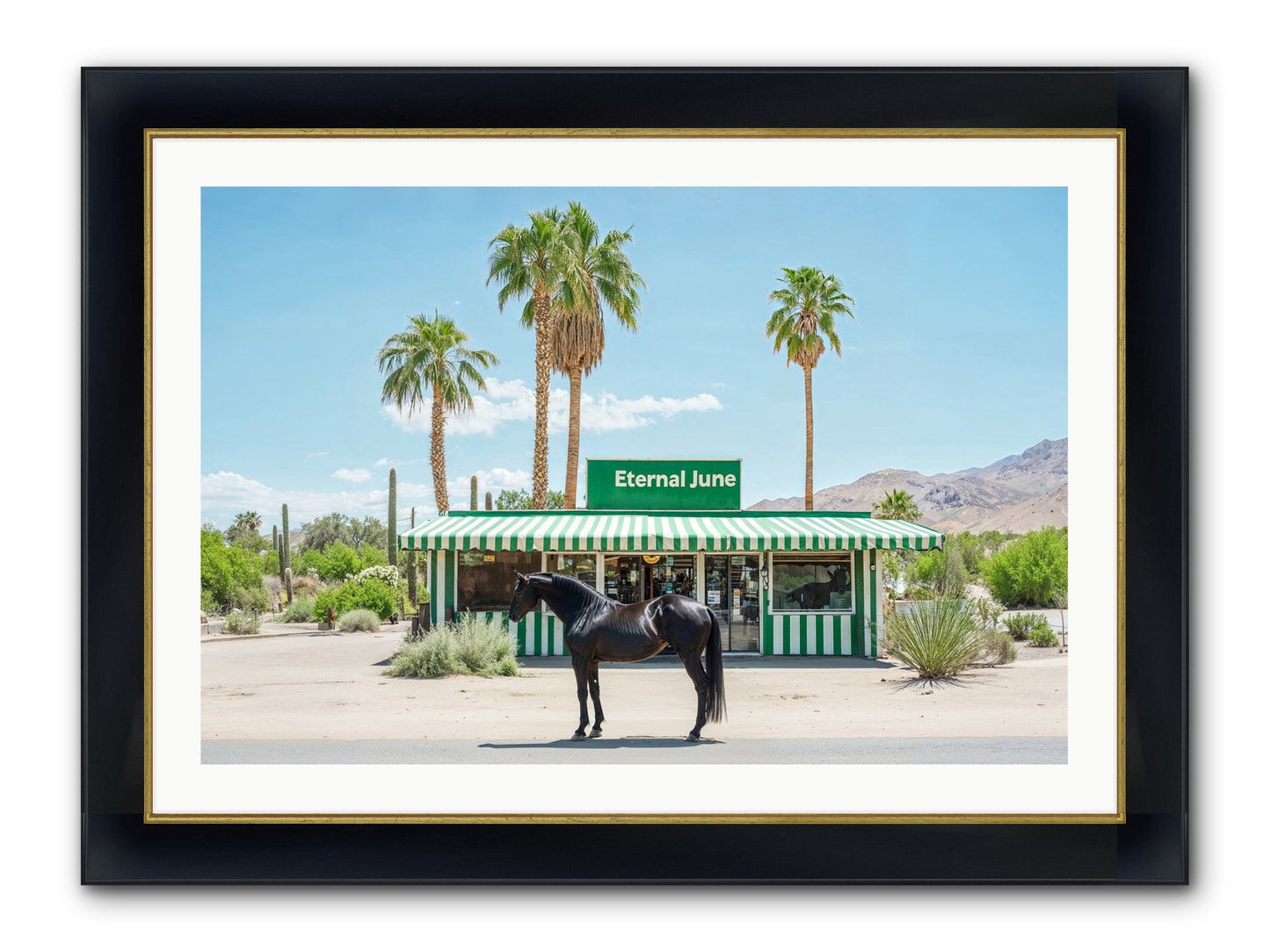Polaroids Of Yesterday Framed Print - Wide Black w/Gold 36x24