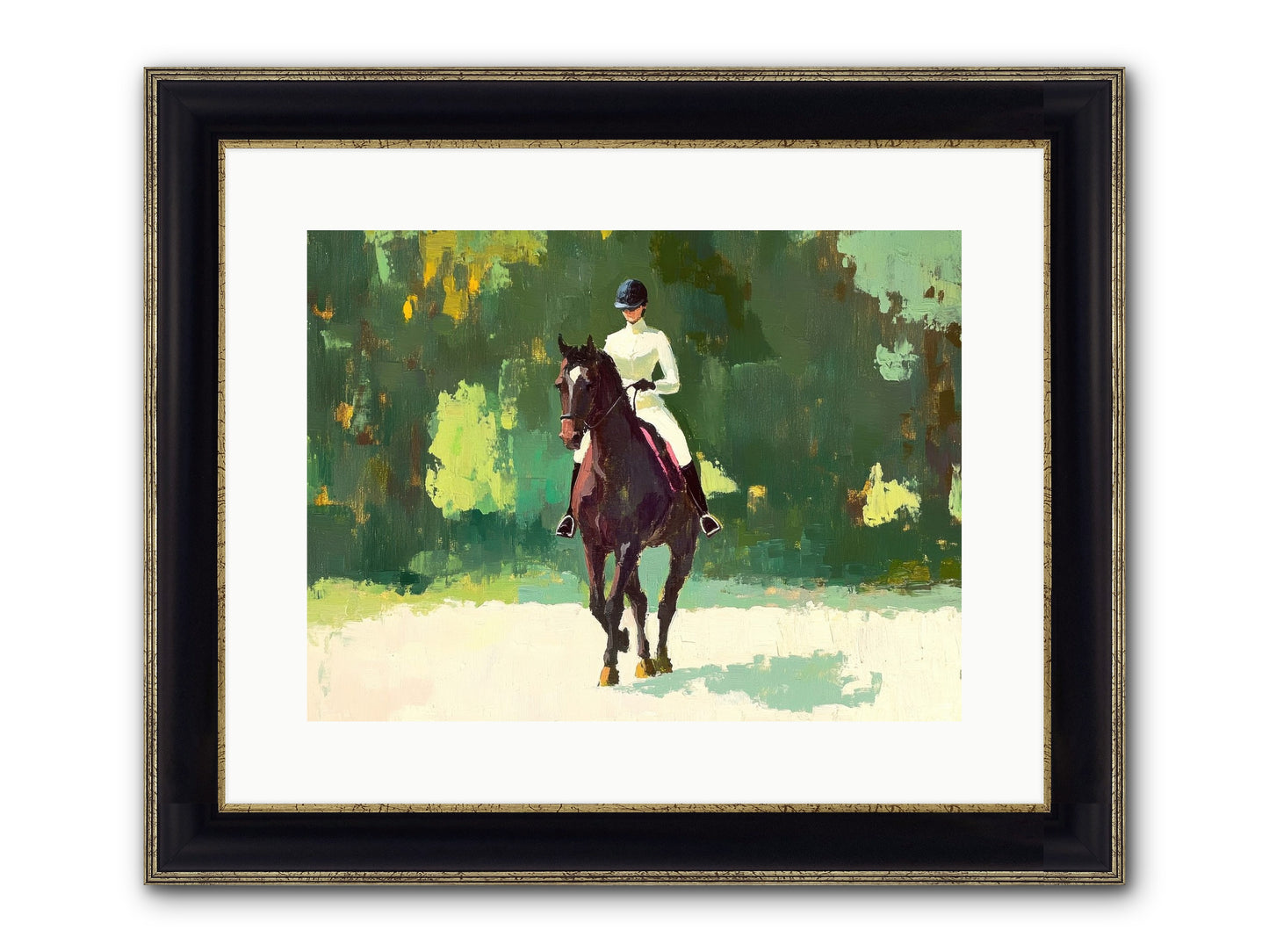 Polished Rhythm Framed Print - Black & Gold 16x12