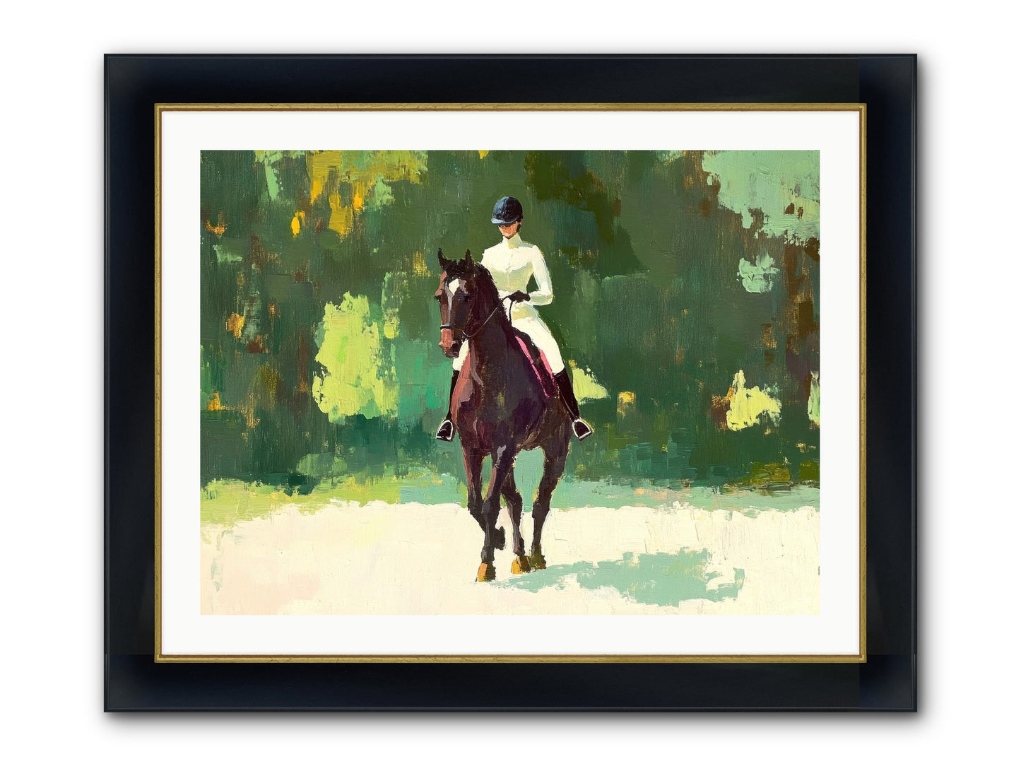 Polished Rhythm Framed Print - Wide Black w/Gold 32x24