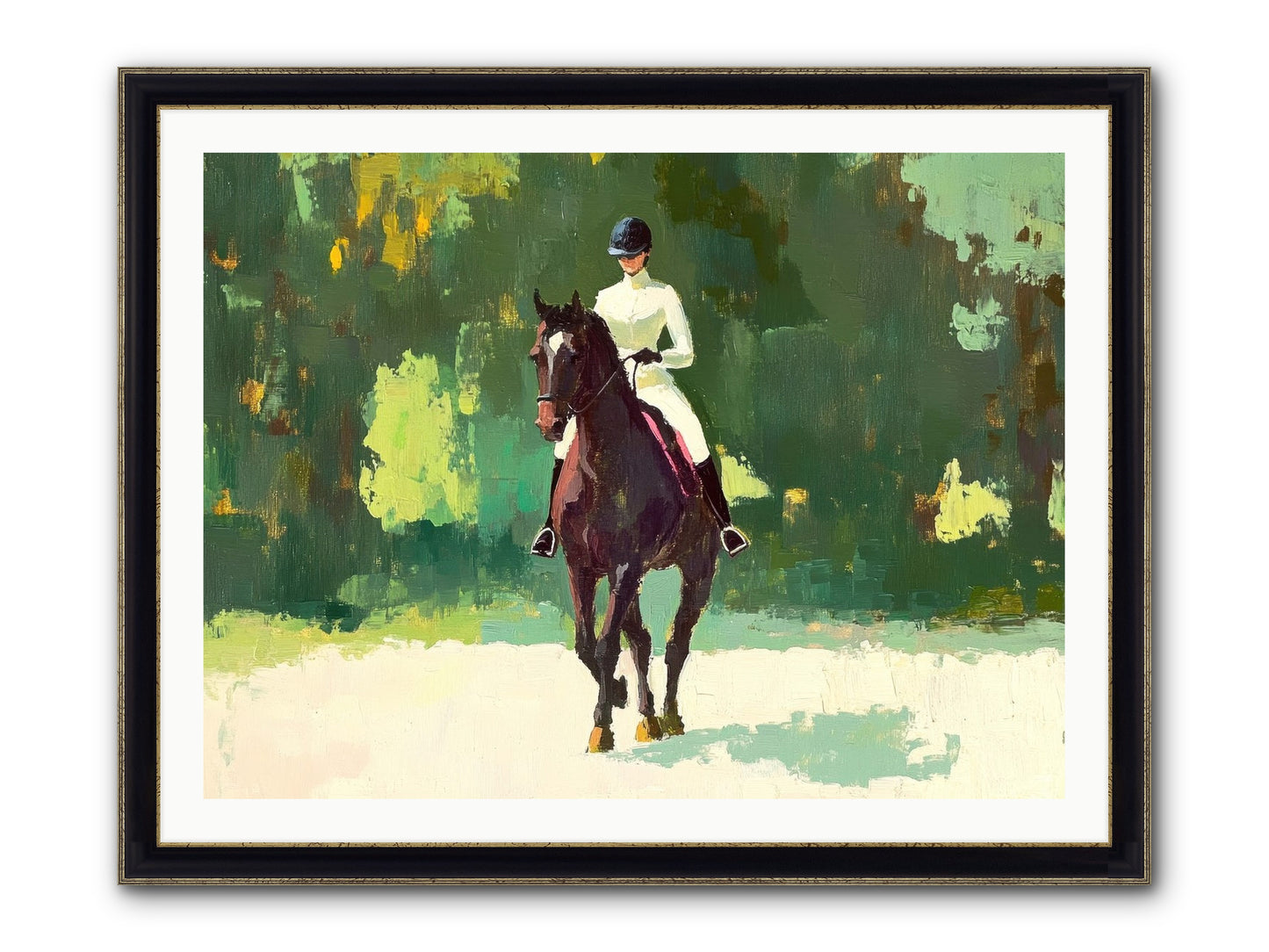 Polished Rhythm Framed Print - Black & Gold 40x30