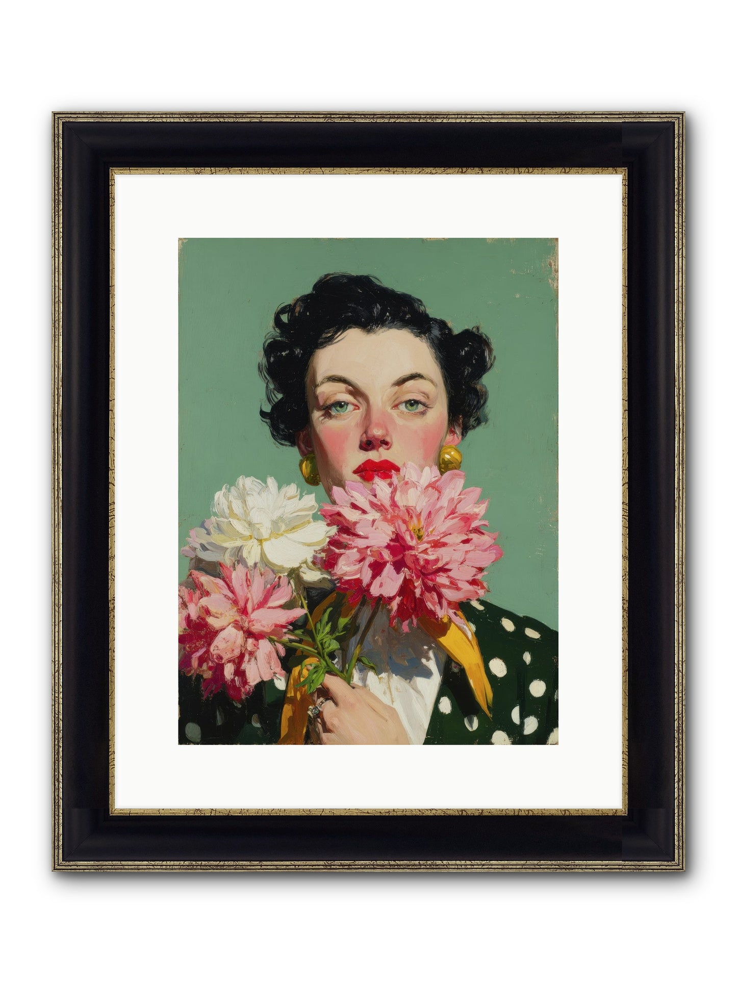 Polite Mischief & Co. Framed Print - Black & Gold 12x16
