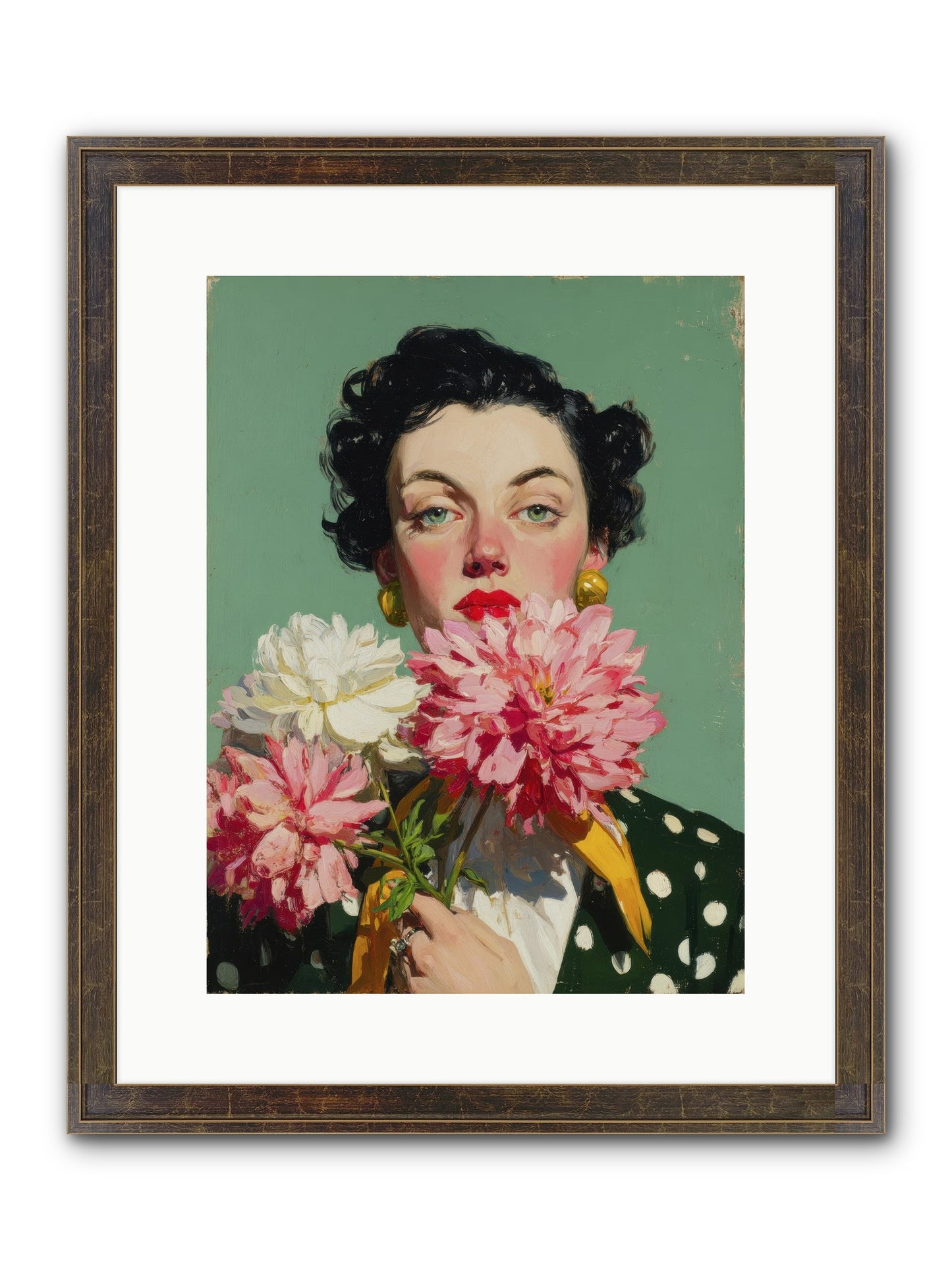 Polite Mischief & Co. Framed Print - Slimwoods Black/Gold 12x16