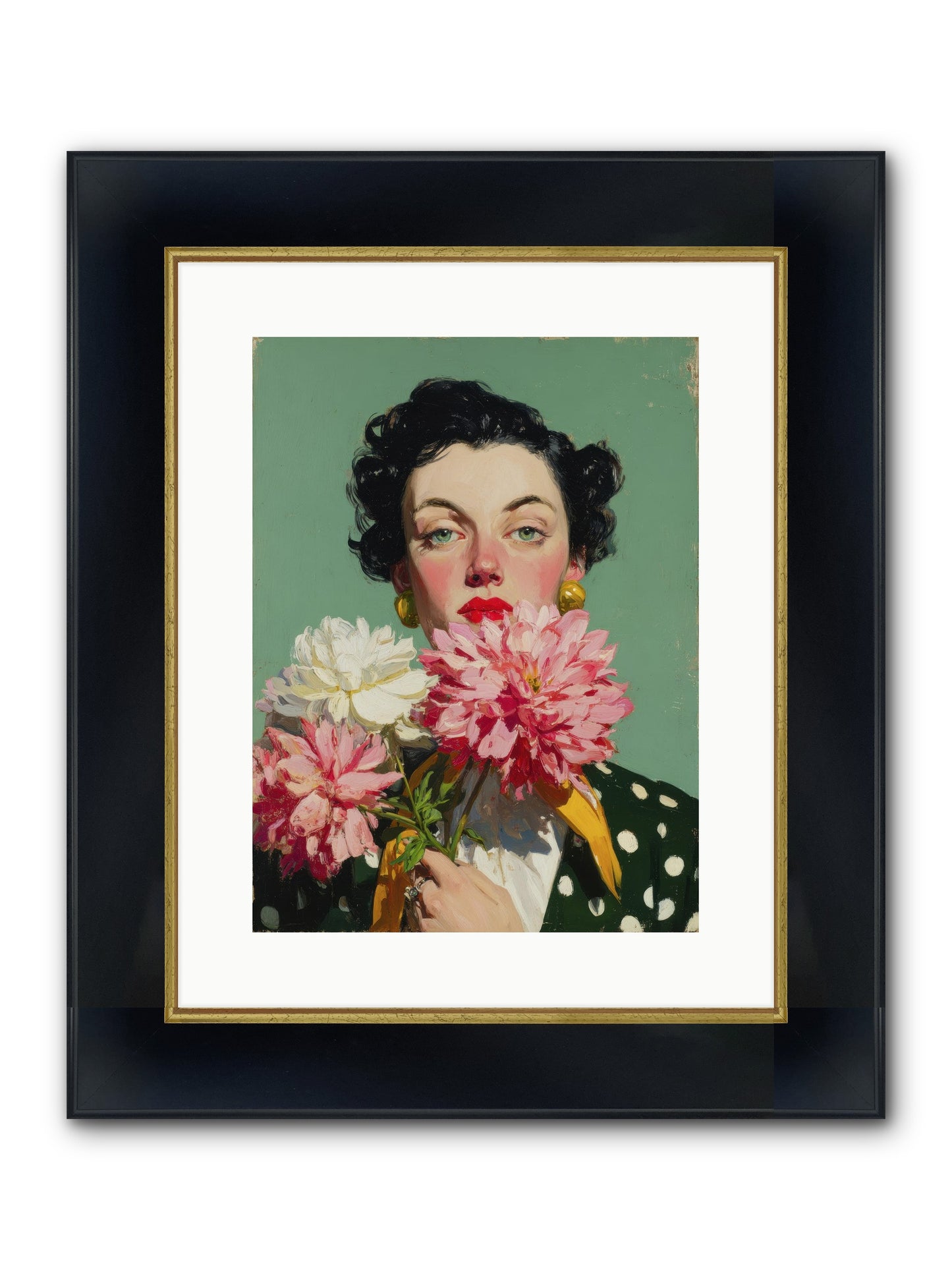 Polite Mischief & Co. Framed Print - Wide Black w/Gold 12x16