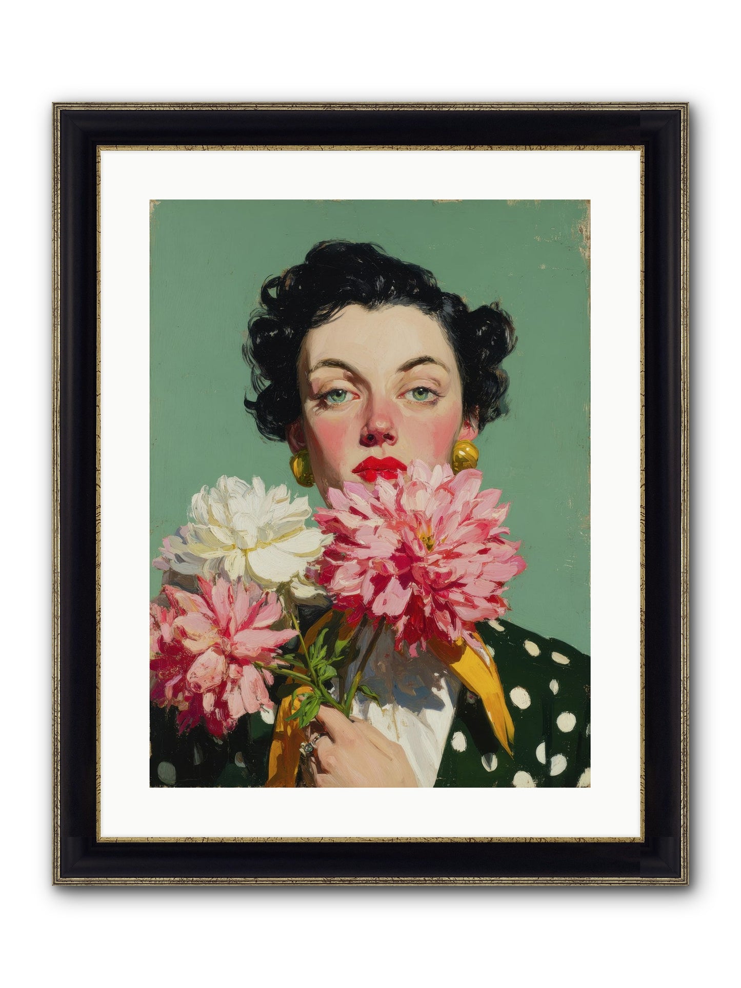 Polite Mischief & Co. Framed Print - Black & Gold 18x24
