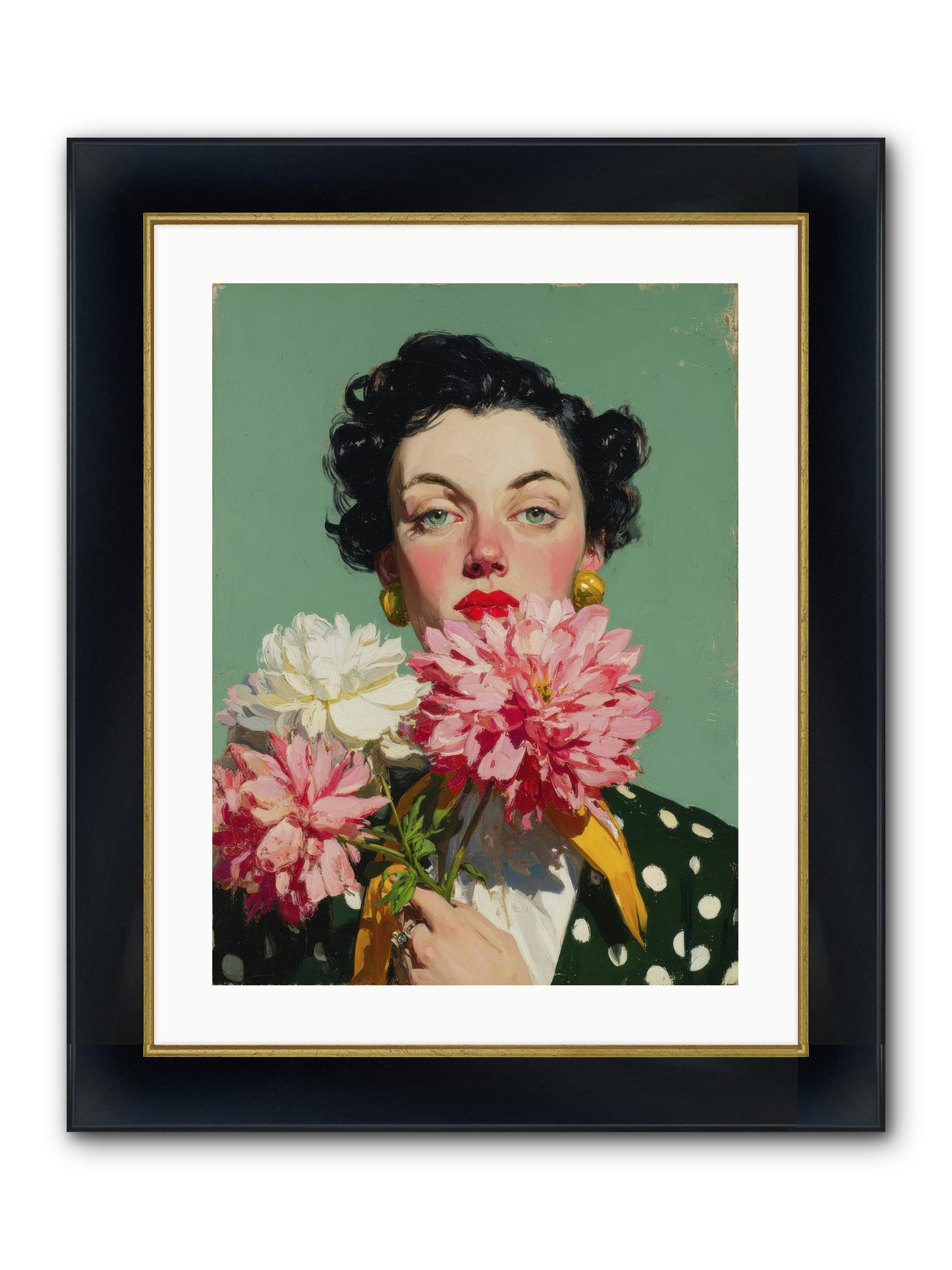 Polite Mischief & Co. Framed Print - Wide Black w/Gold 18x24