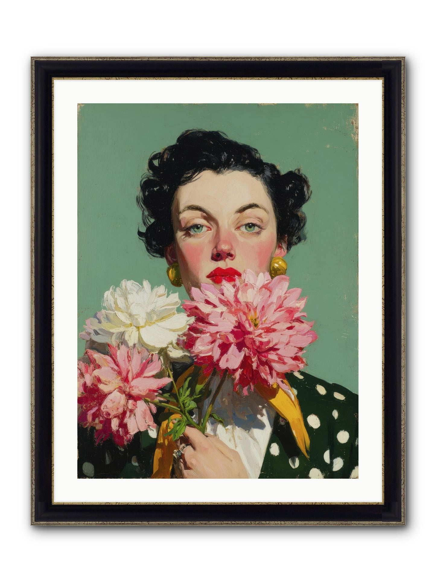 Polite Mischief & Co. Framed Print - Black & Gold 24x32