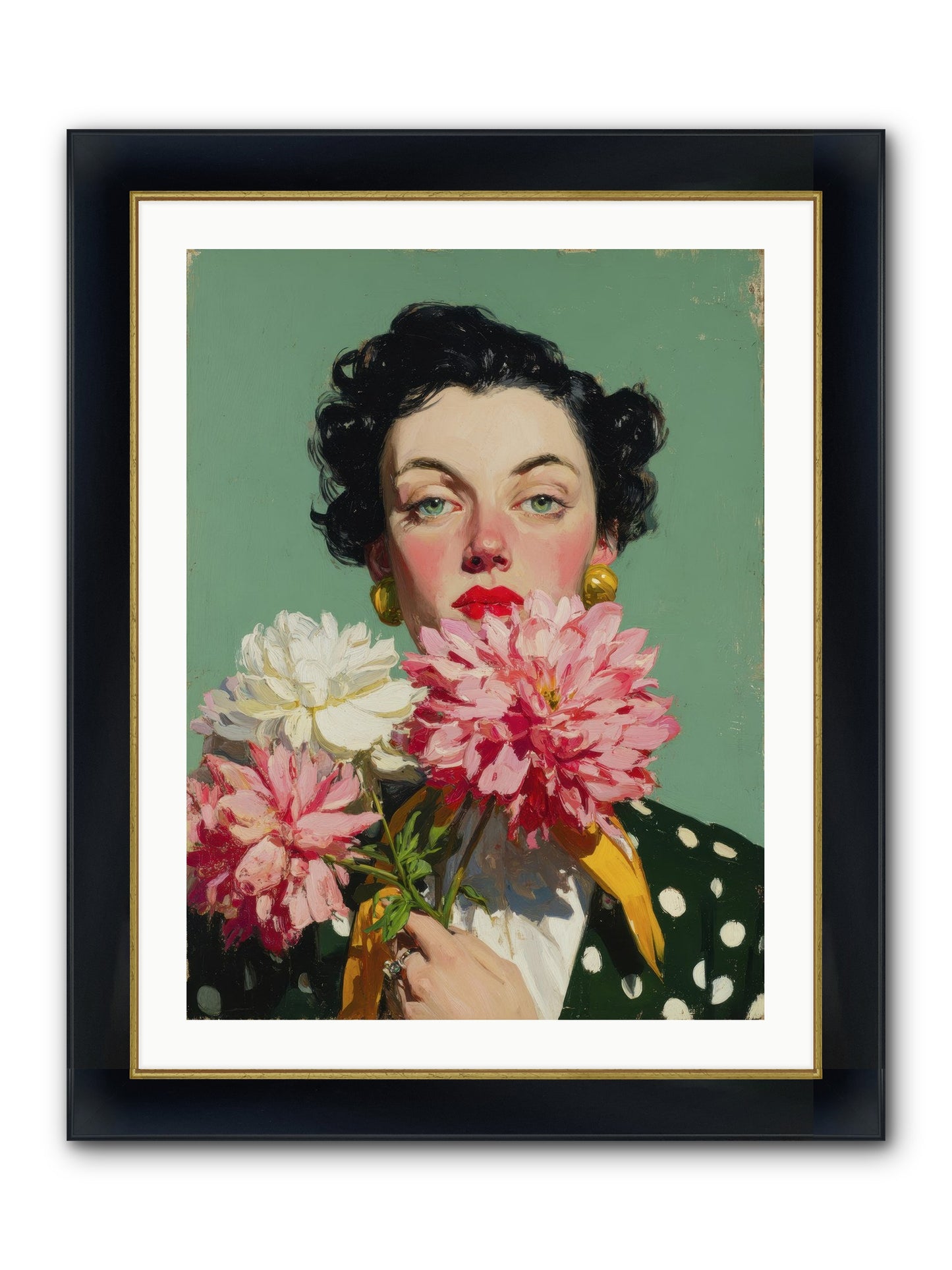 Polite Mischief & Co. Framed Print - Wide Black w/Gold 24x32