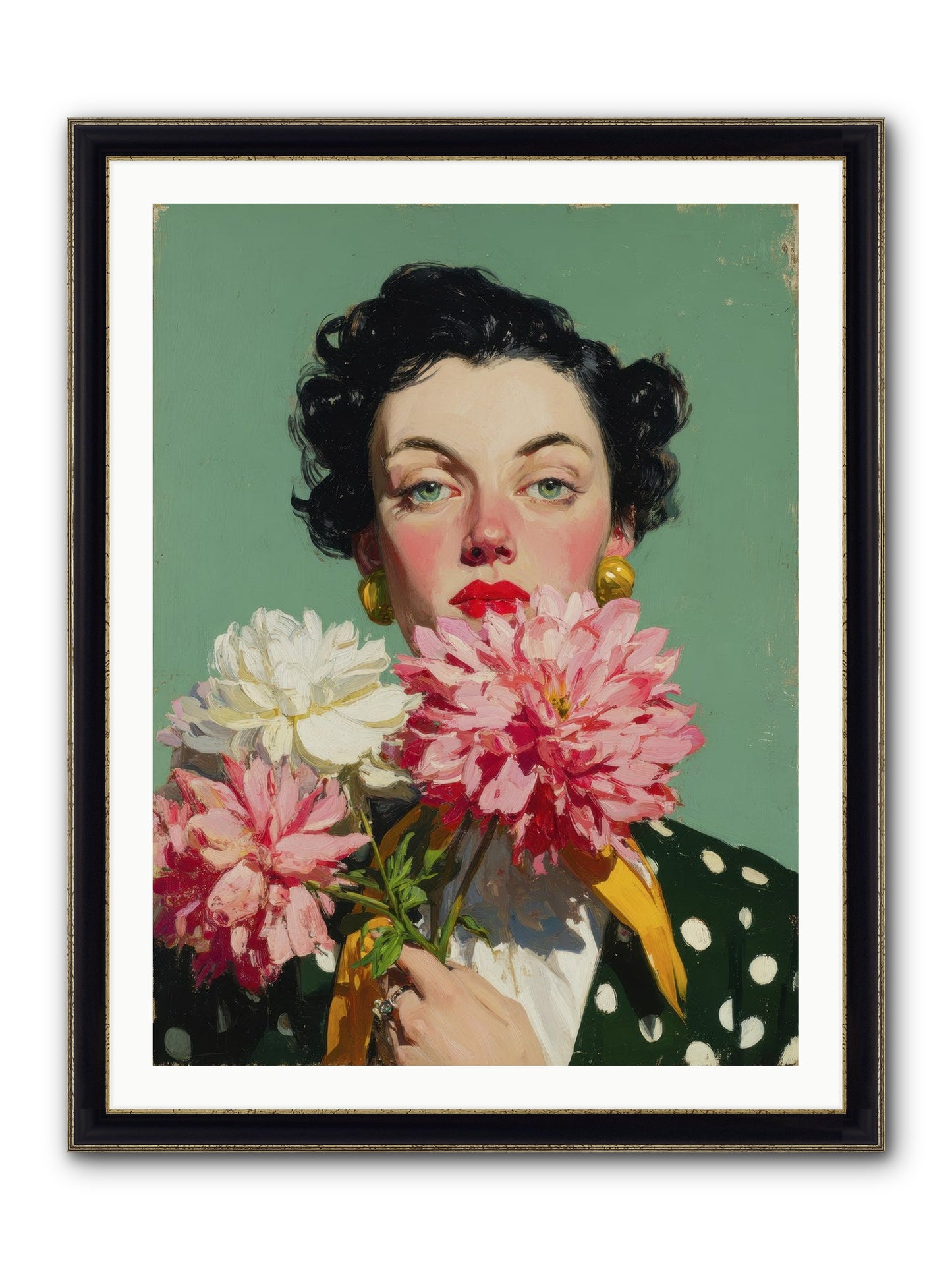 Polite Mischief & Co. Framed Print - Black & Gold 30x40