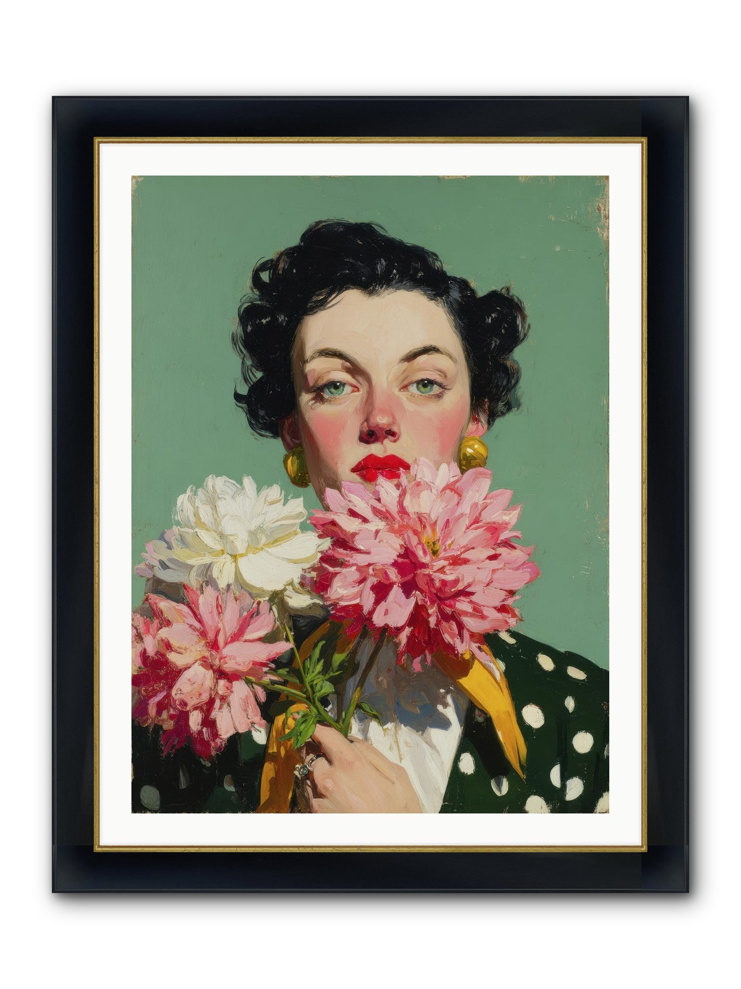 Polite Mischief & Co. Framed Print - Wide Black w/Gold 30x40