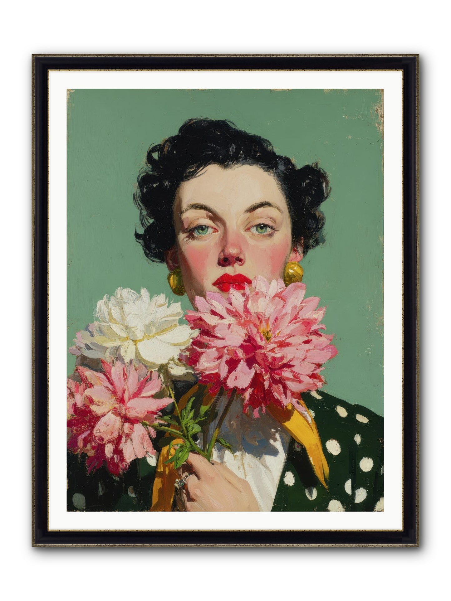 Polite Mischief & Co. Framed Print - Black & Gold 36x48
