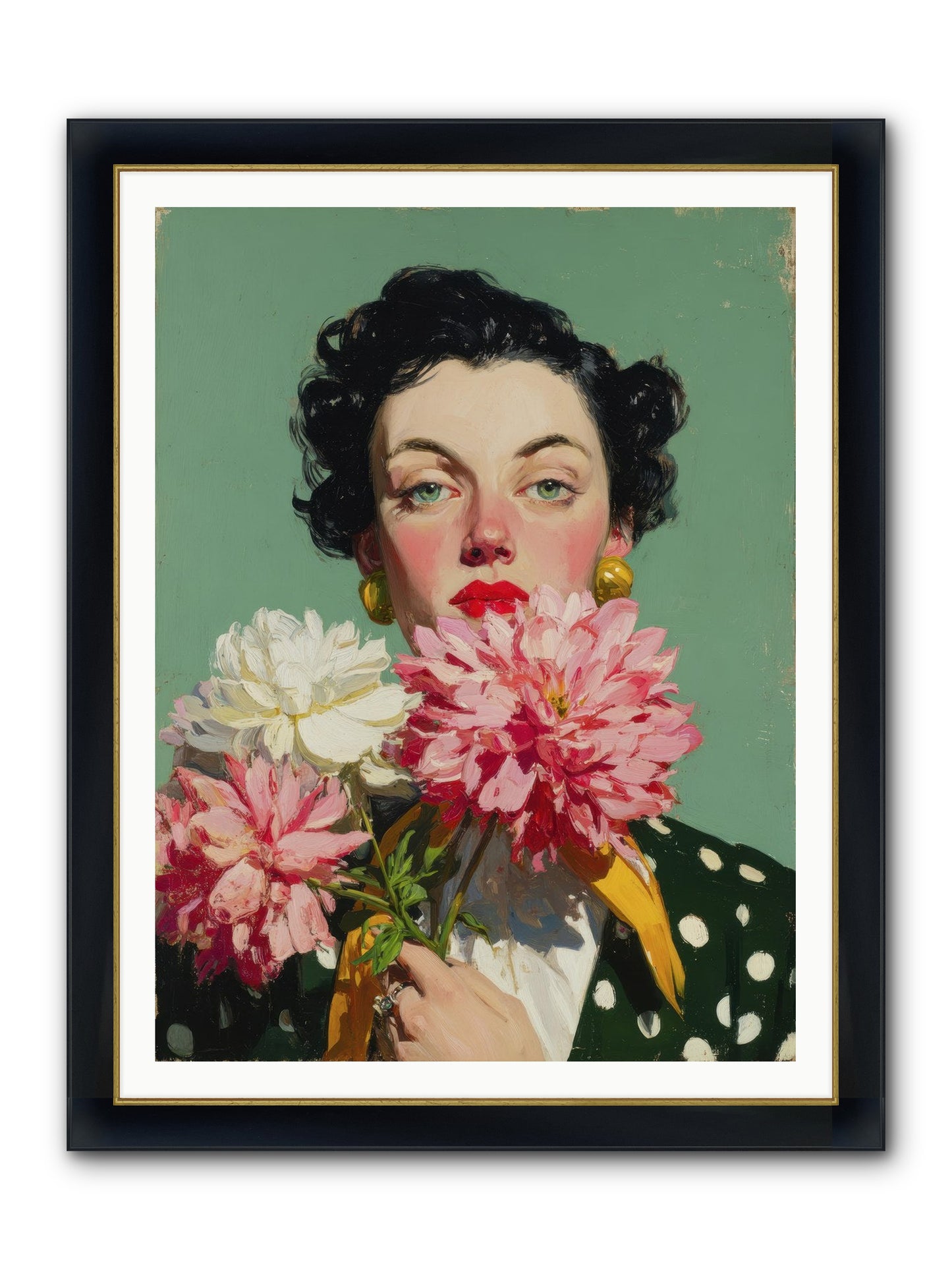 Polite Mischief & Co. Framed Print - Wide Black w/Gold 36x48