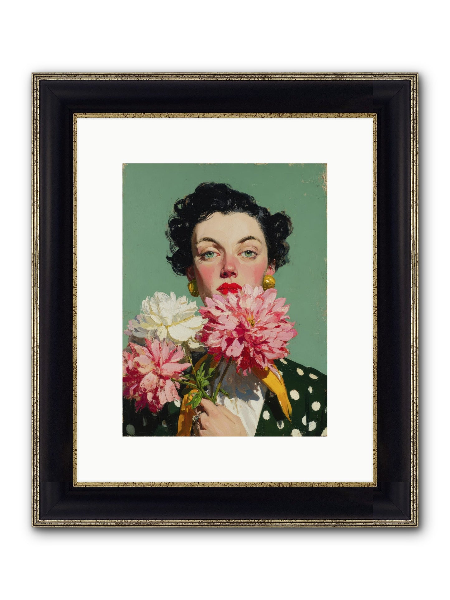 Polite Mischief & Co. Framed Print - Black & Gold 9x12