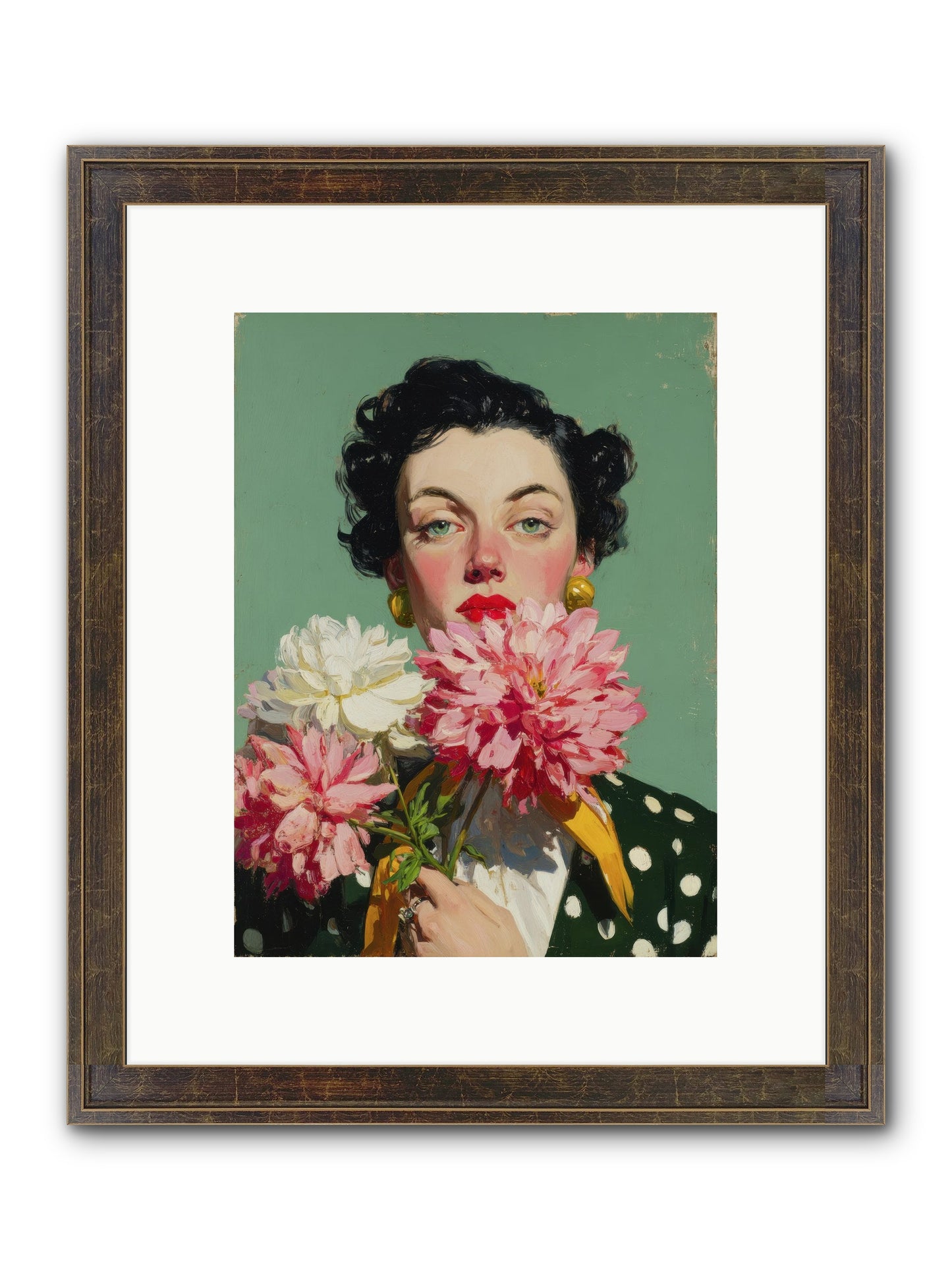 Polite Mischief & Co. Framed Print - Slimwoods Black/Gold 9x12