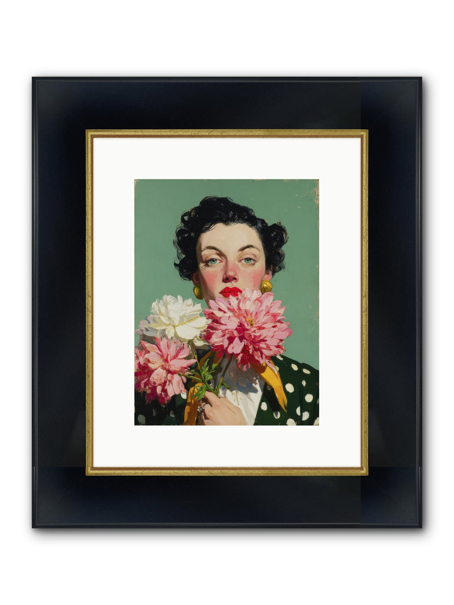 Polite Mischief & Co. Framed Print - Wide Black w/Gold 9x12