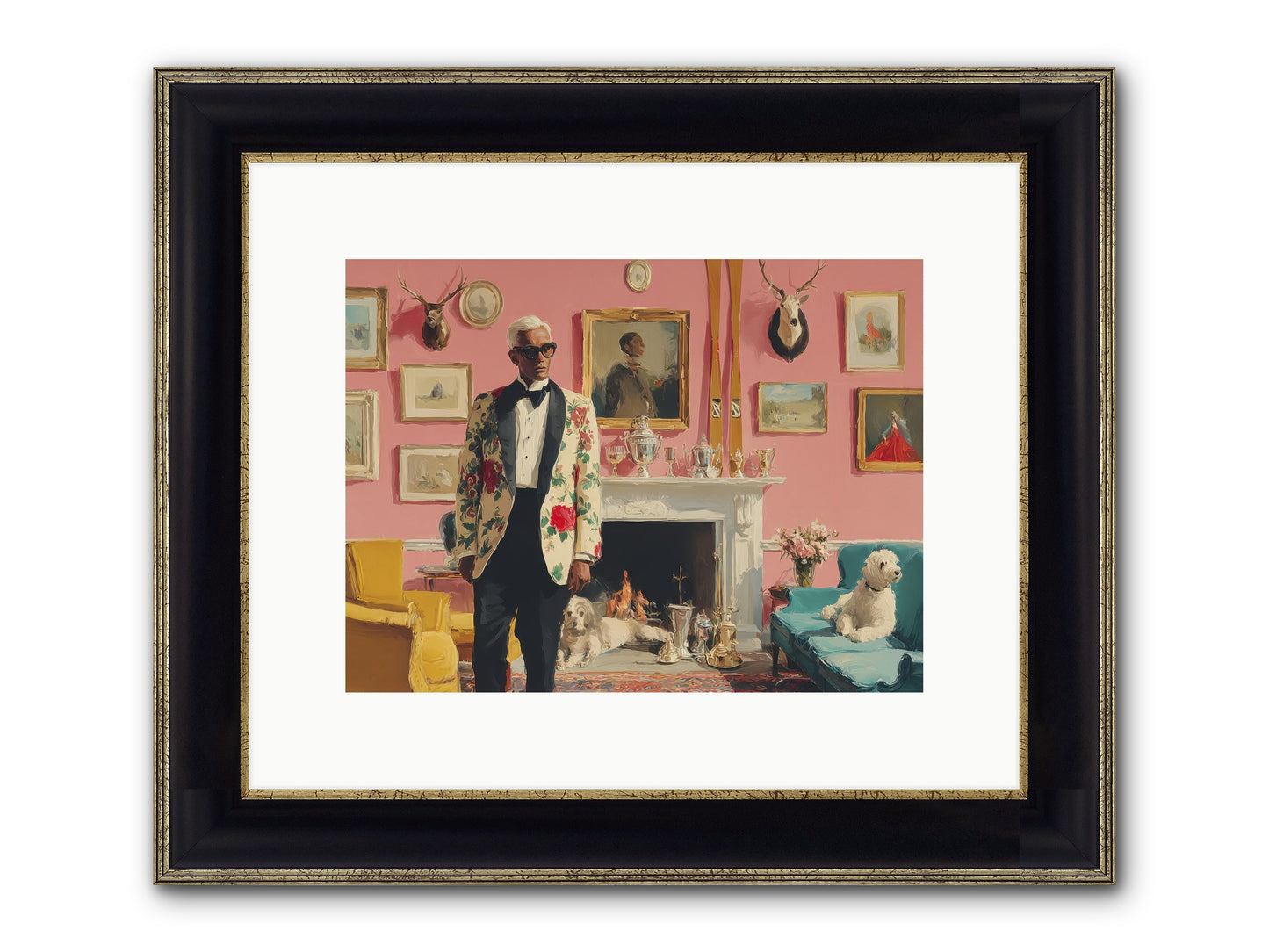 Polite Storm & Co. Framed Print - Black & Gold 12x9