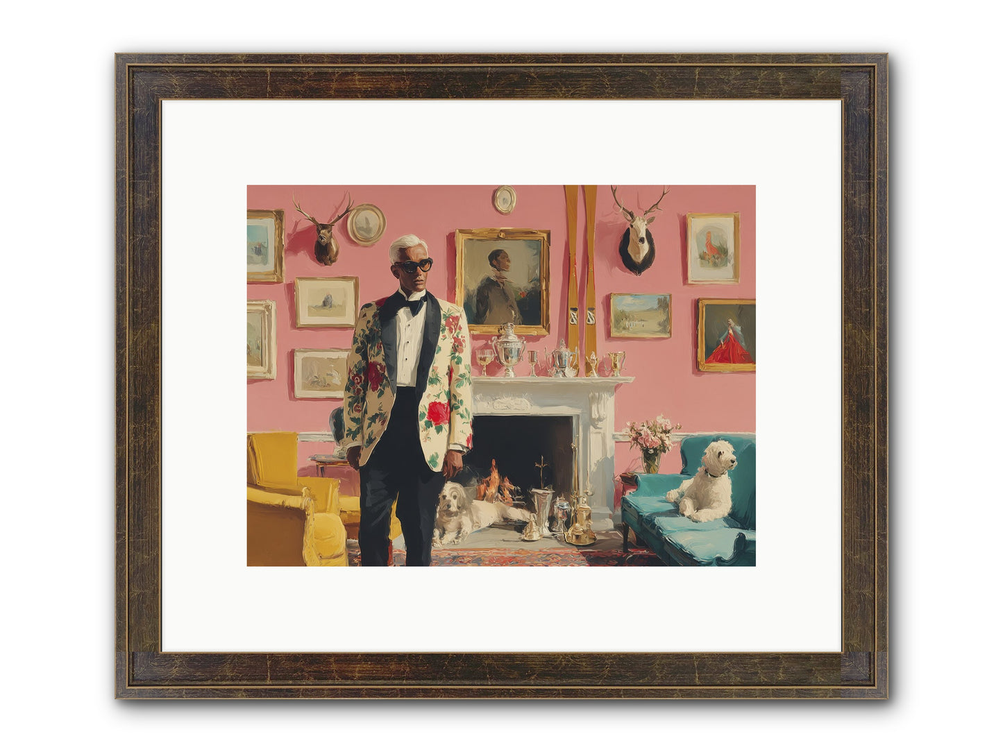 Polite Storm & Co. Framed Print - Slimwoods Black/Gold 12x9