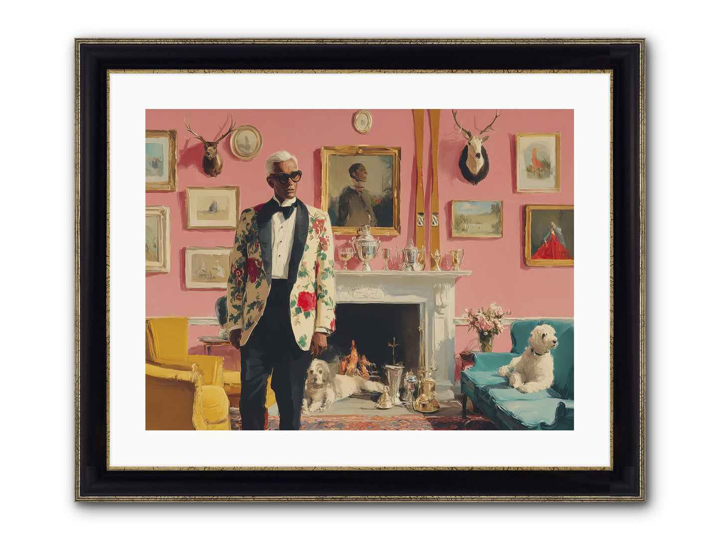 Polite Storm & Co. Framed Print - Black & Gold 24x18