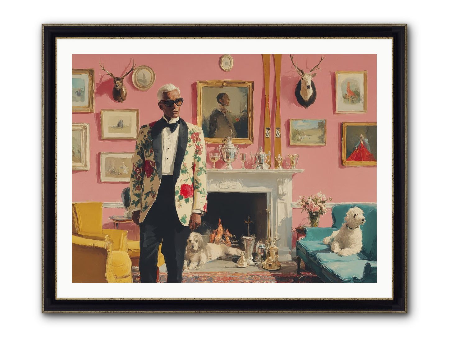 Polite Storm & Co. Framed Print - Black & Gold 40x30