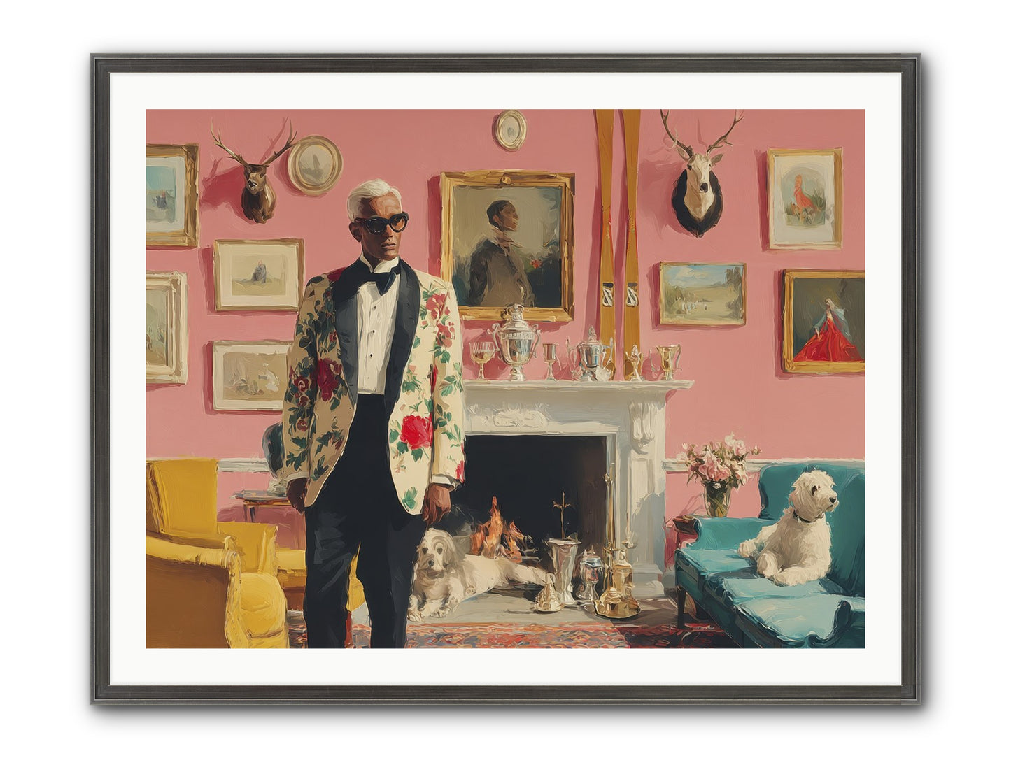Polite Storm & Co. Framed Print - Slimwoods Black/Silver 40x30