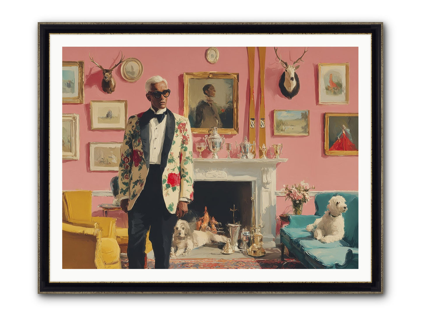 Polite Storm & Co. Framed Print - Black & Gold 48x36