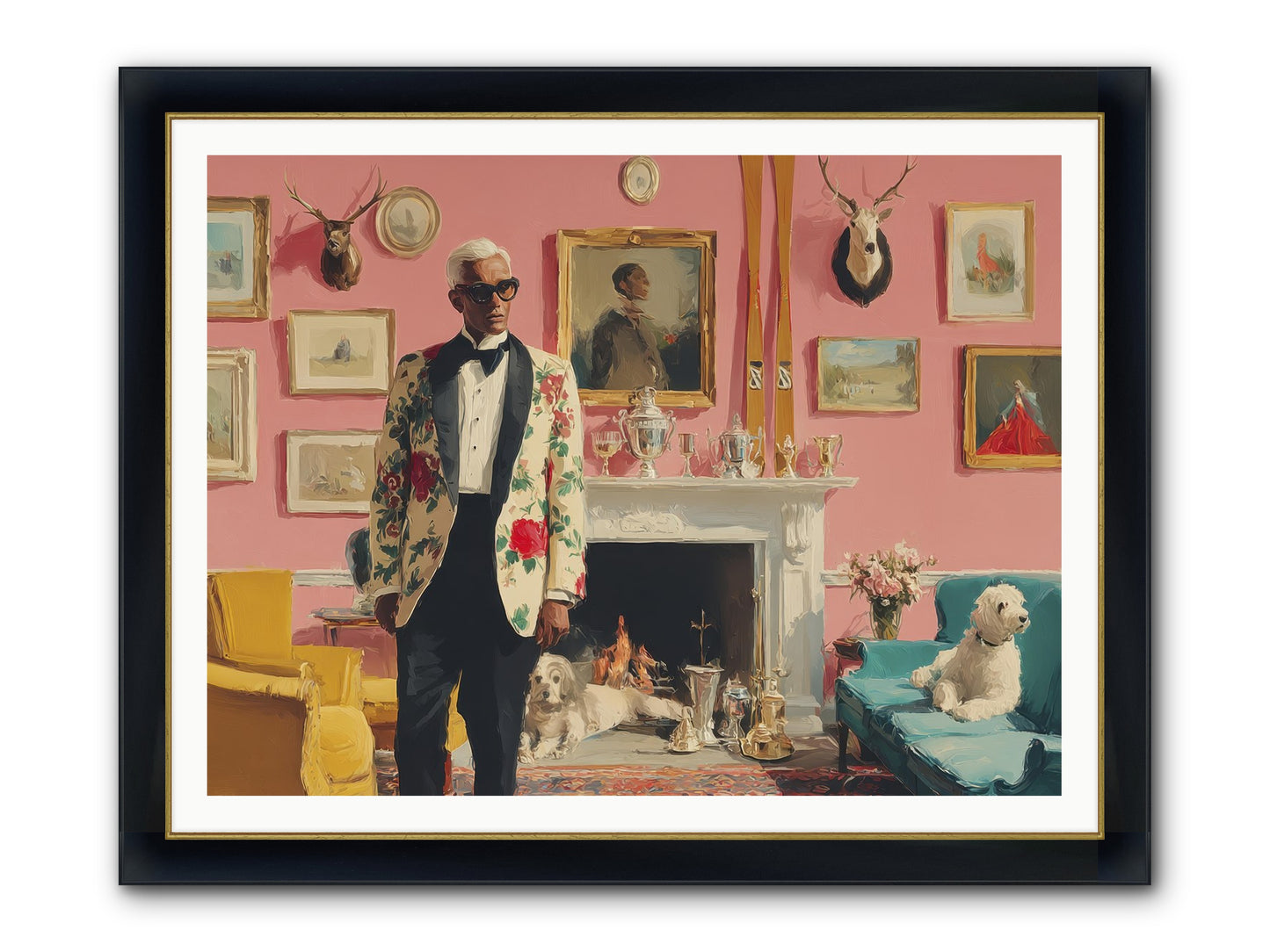 Polite Storm & Co. Framed Print - Wide Black w/Gold 48x36