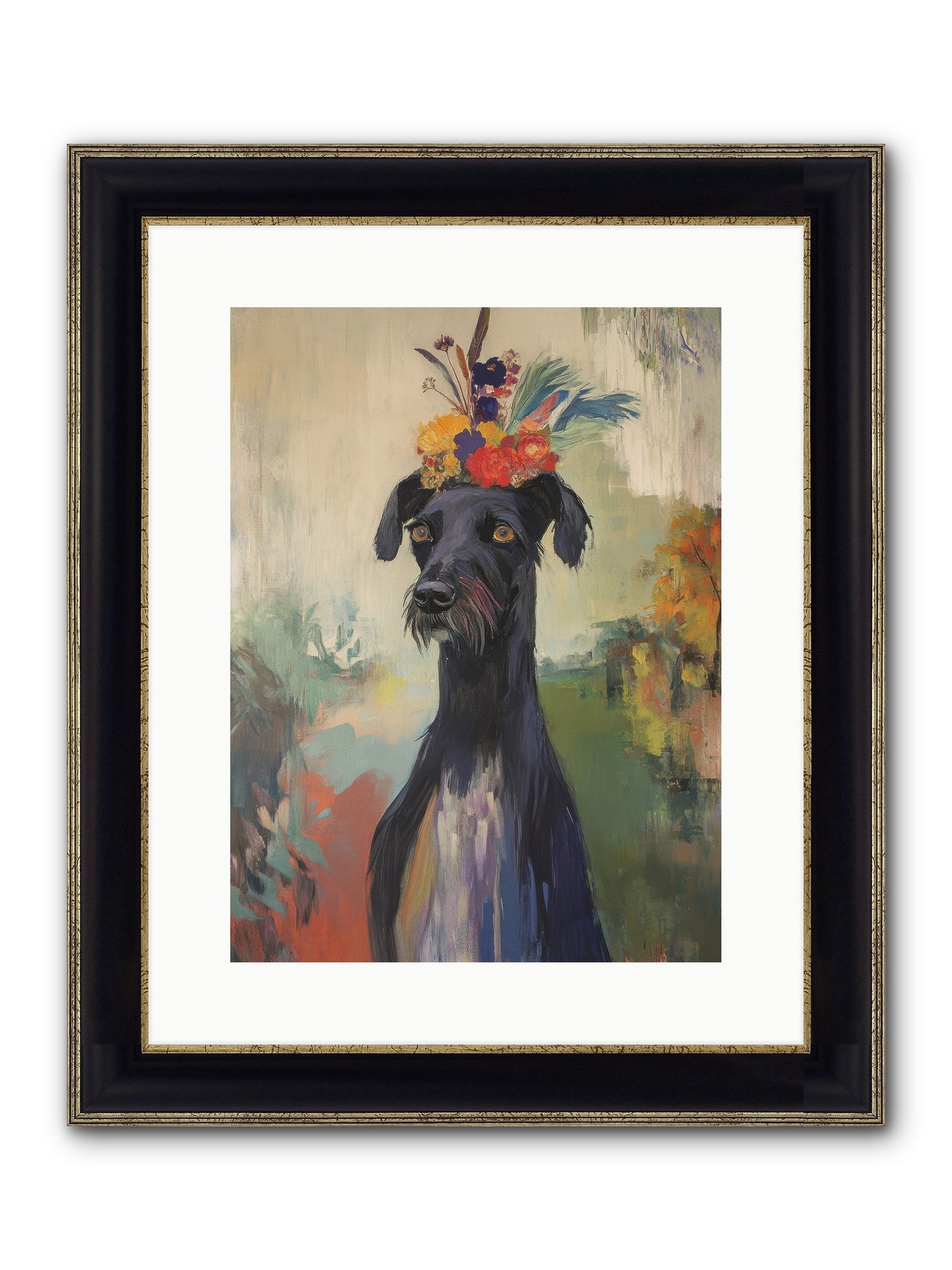 Poppet Framed Print - Black & Gold 12x16
