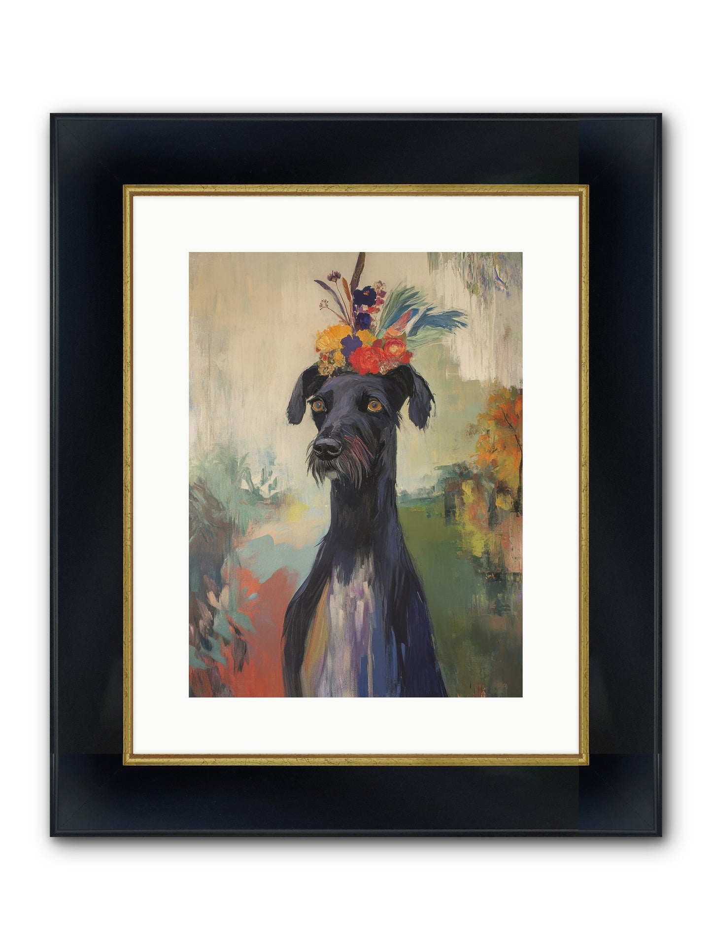 Poppet Framed Print - Wide Black w/Gold 12x16
