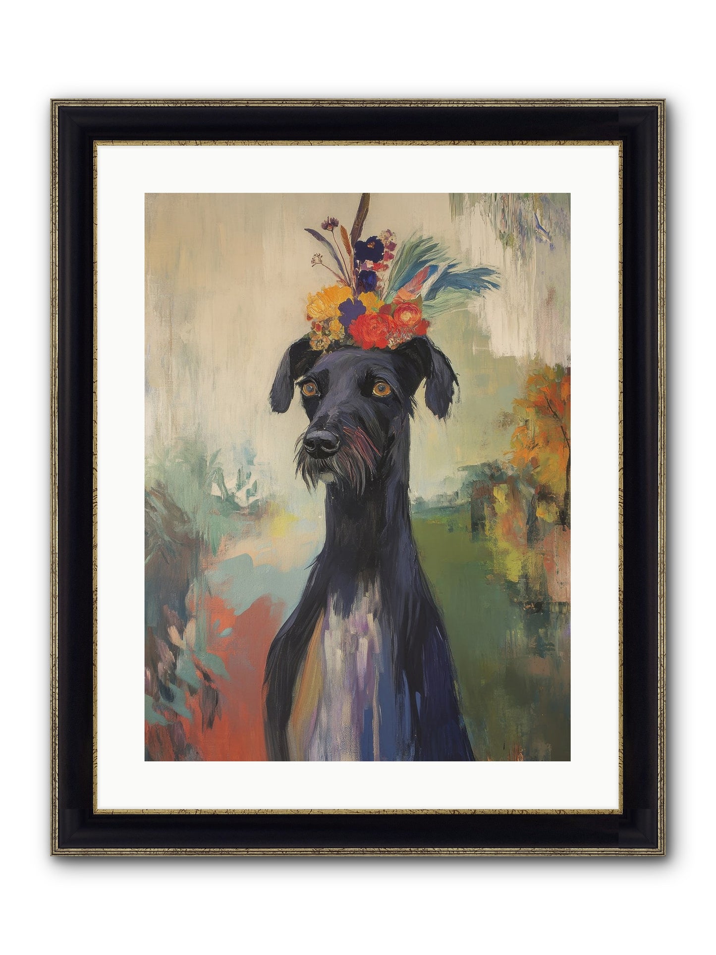 Poppet Framed Print - Black & Gold 18x24
