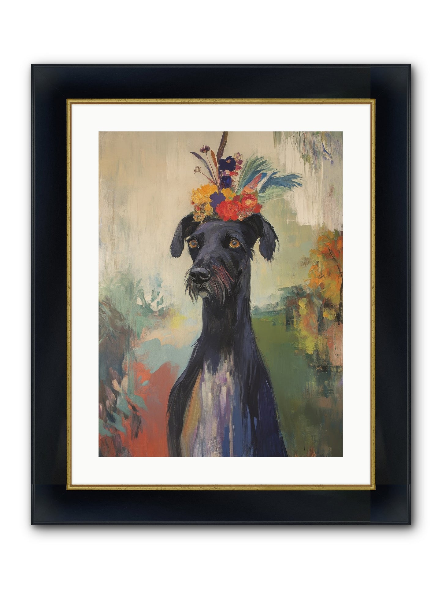 Poppet Framed Print - Wide Black w/Gold 18x24
