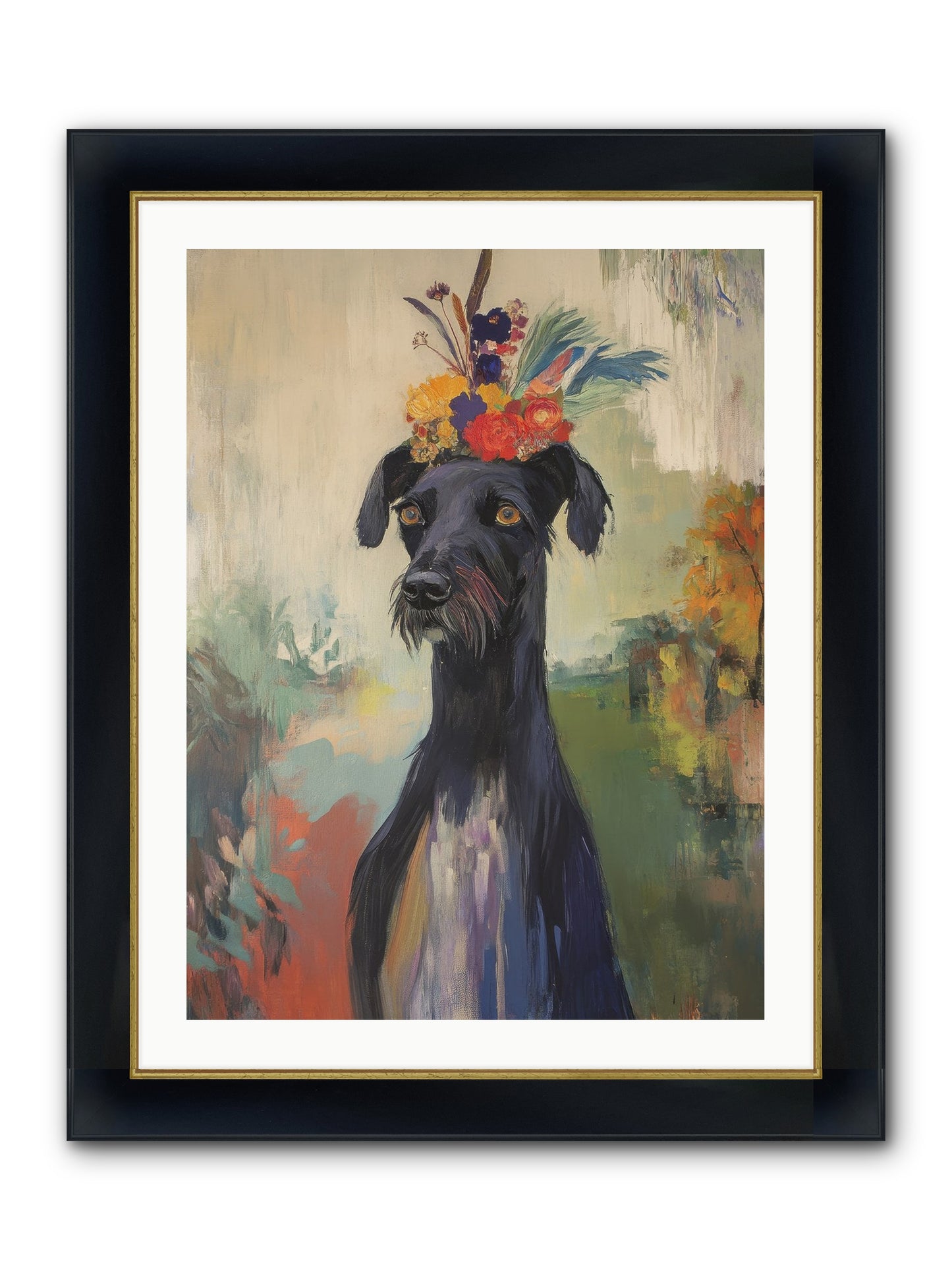 Poppet Framed Print - Wide Black w/Gold 24x32