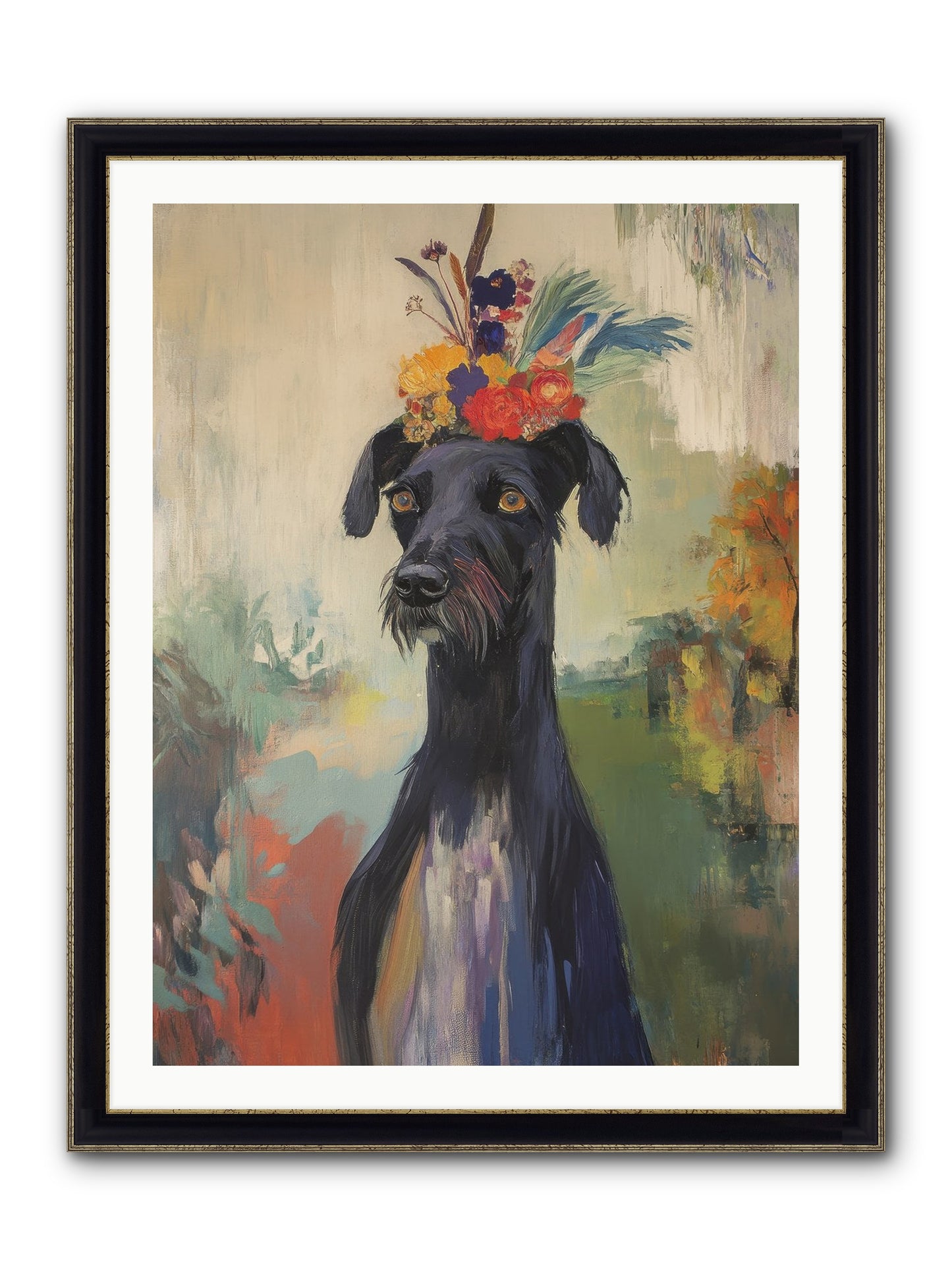 Poppet Framed Print - Black & Gold 30x40