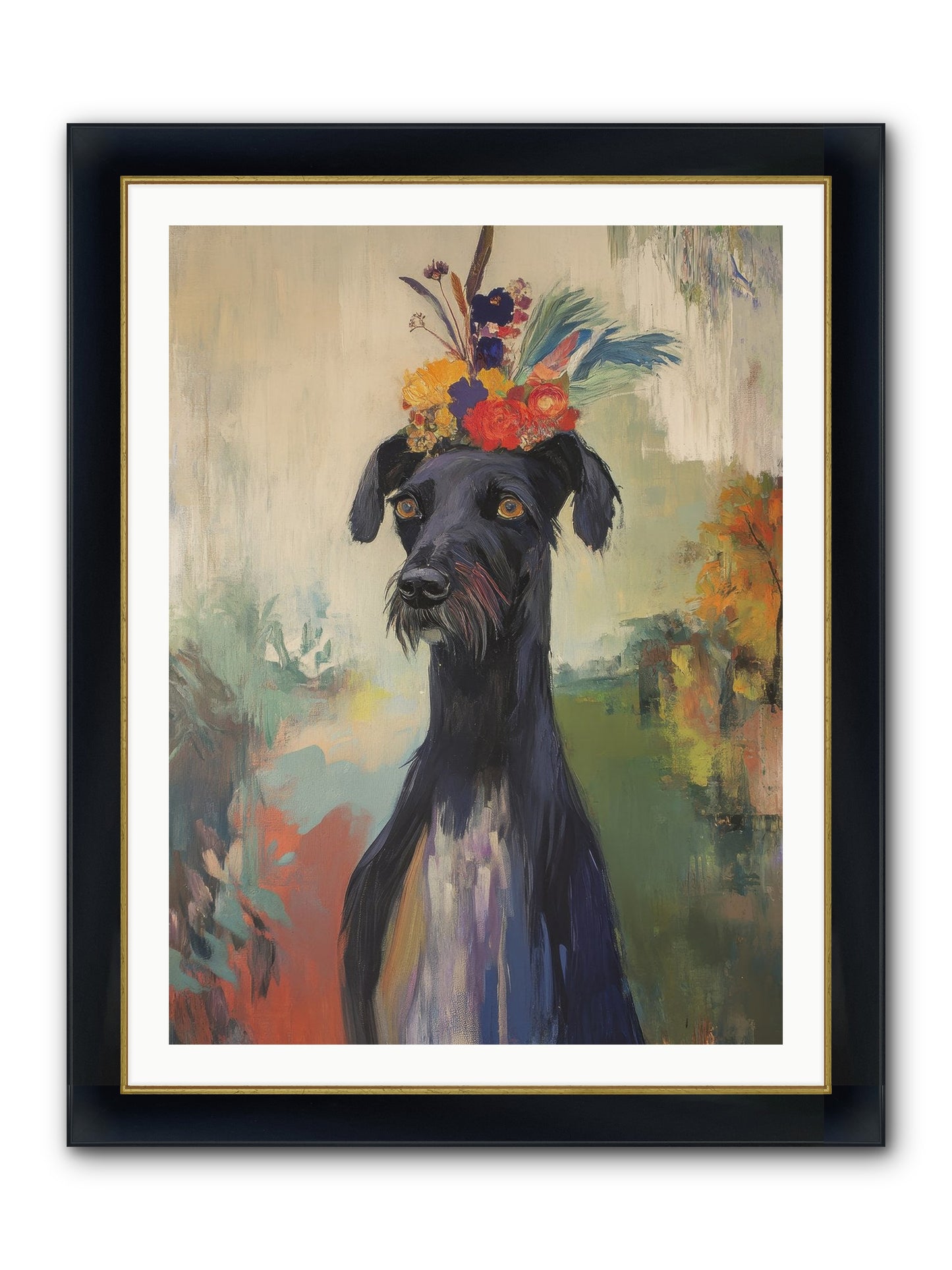 Poppet Framed Print - Wide Black w/Gold 30x40