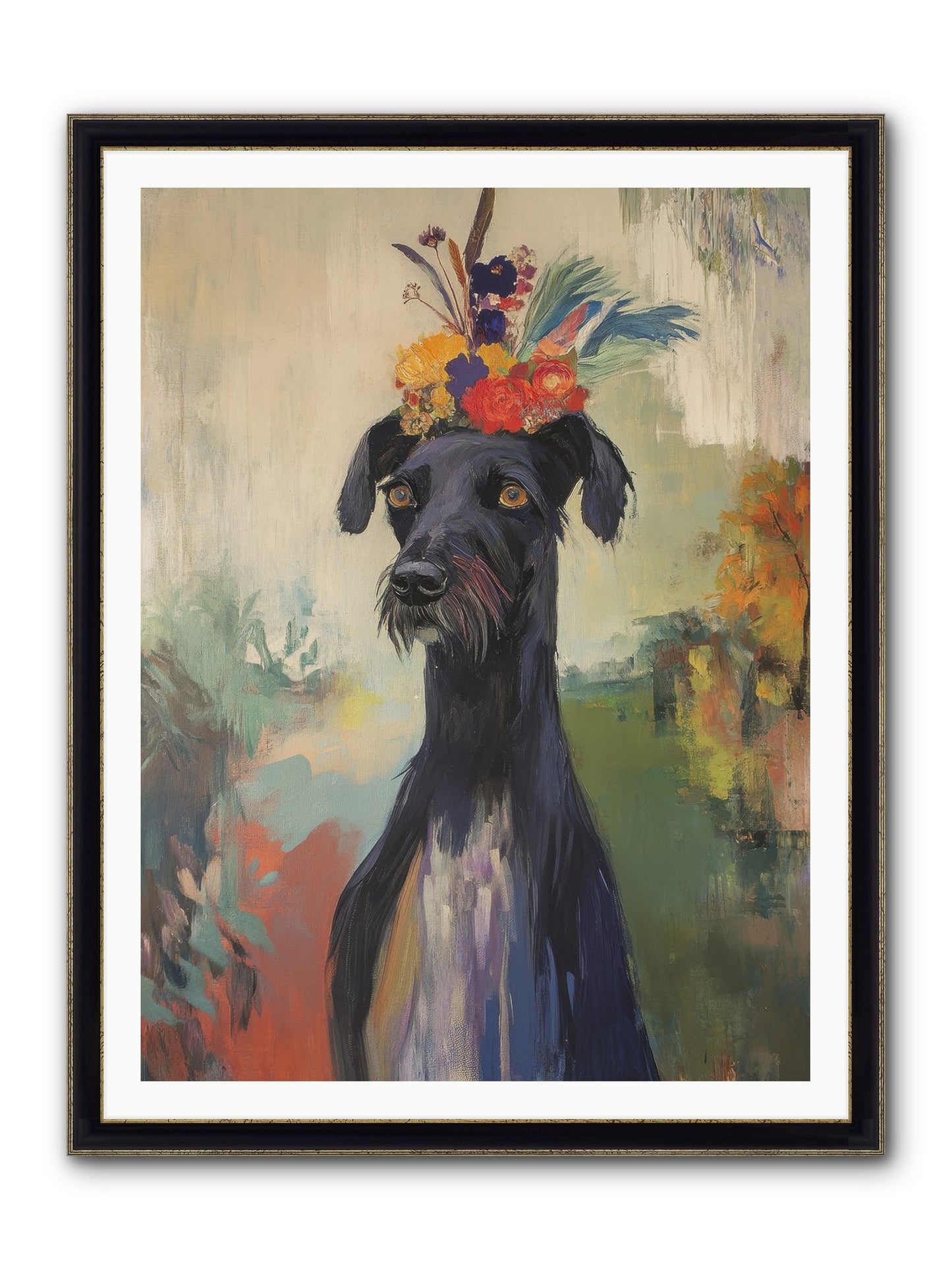 Poppet Framed Print - Black & Gold 36x48
