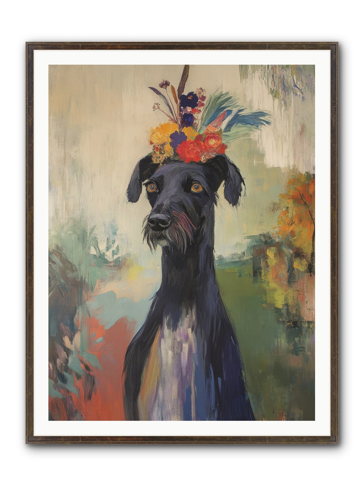 Poppet Framed Print - Slimwoods Black/Gold 36x48