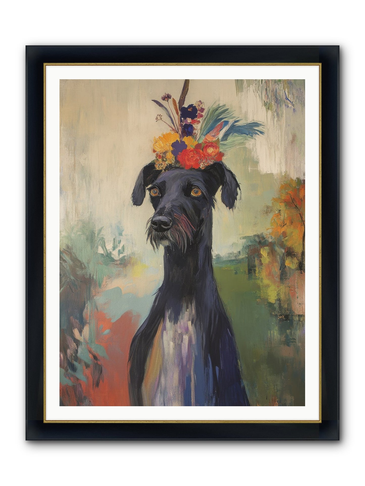 Poppet Framed Print - Wide Black w/Gold 36x48