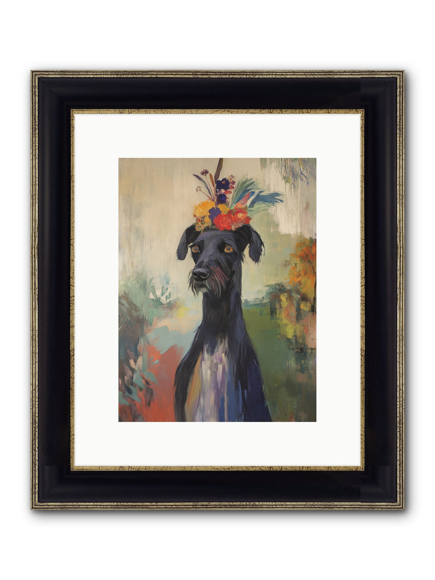 Poppet Framed Print - Black & Gold 9x12