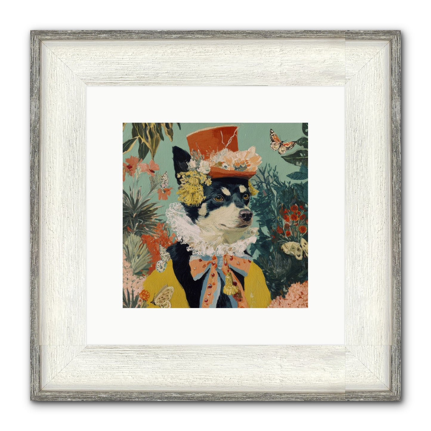 Poppy Penn Framed Print - Driftwood White 10x10