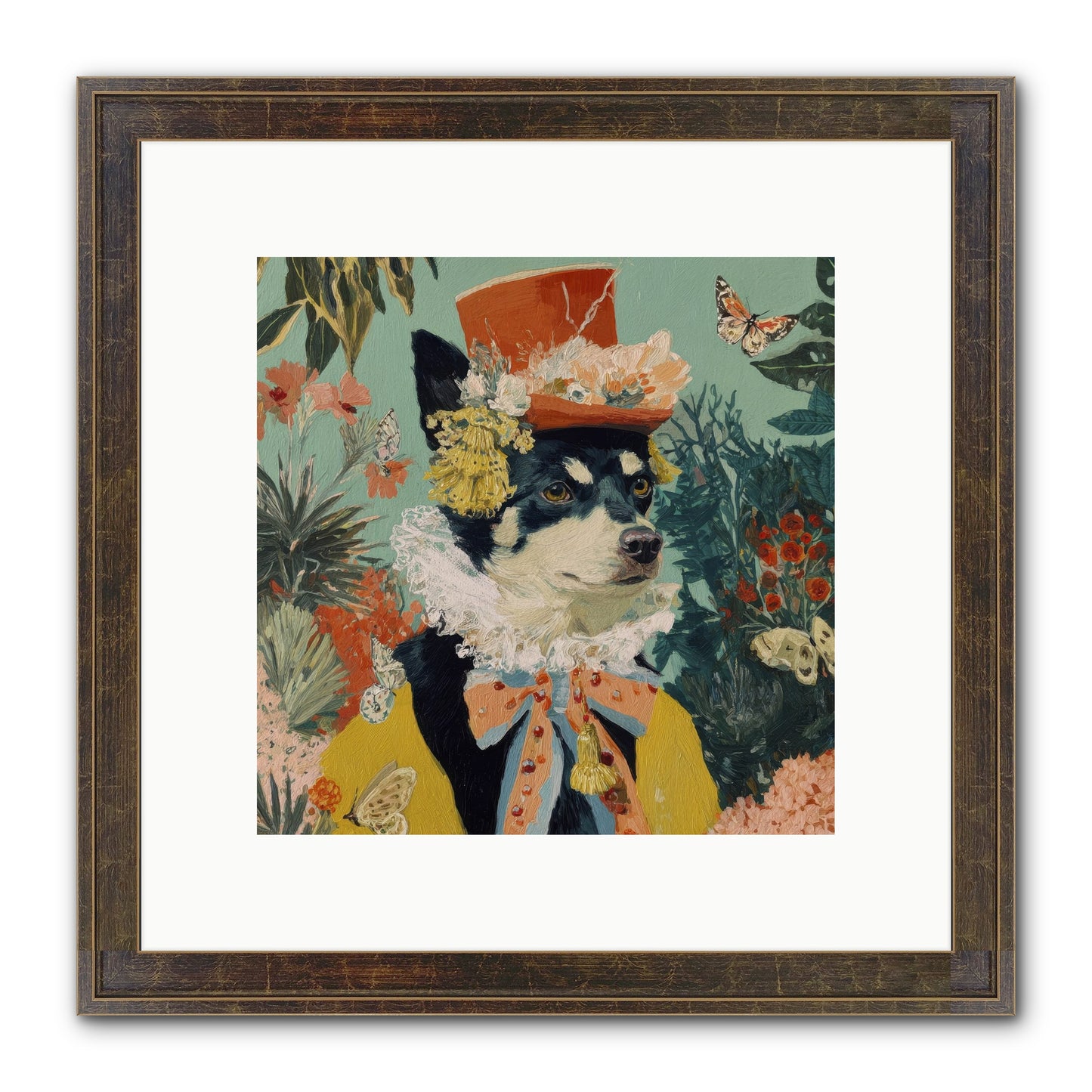 Poppy Penn Framed Print - Slimwoods Black/Gold 10x10