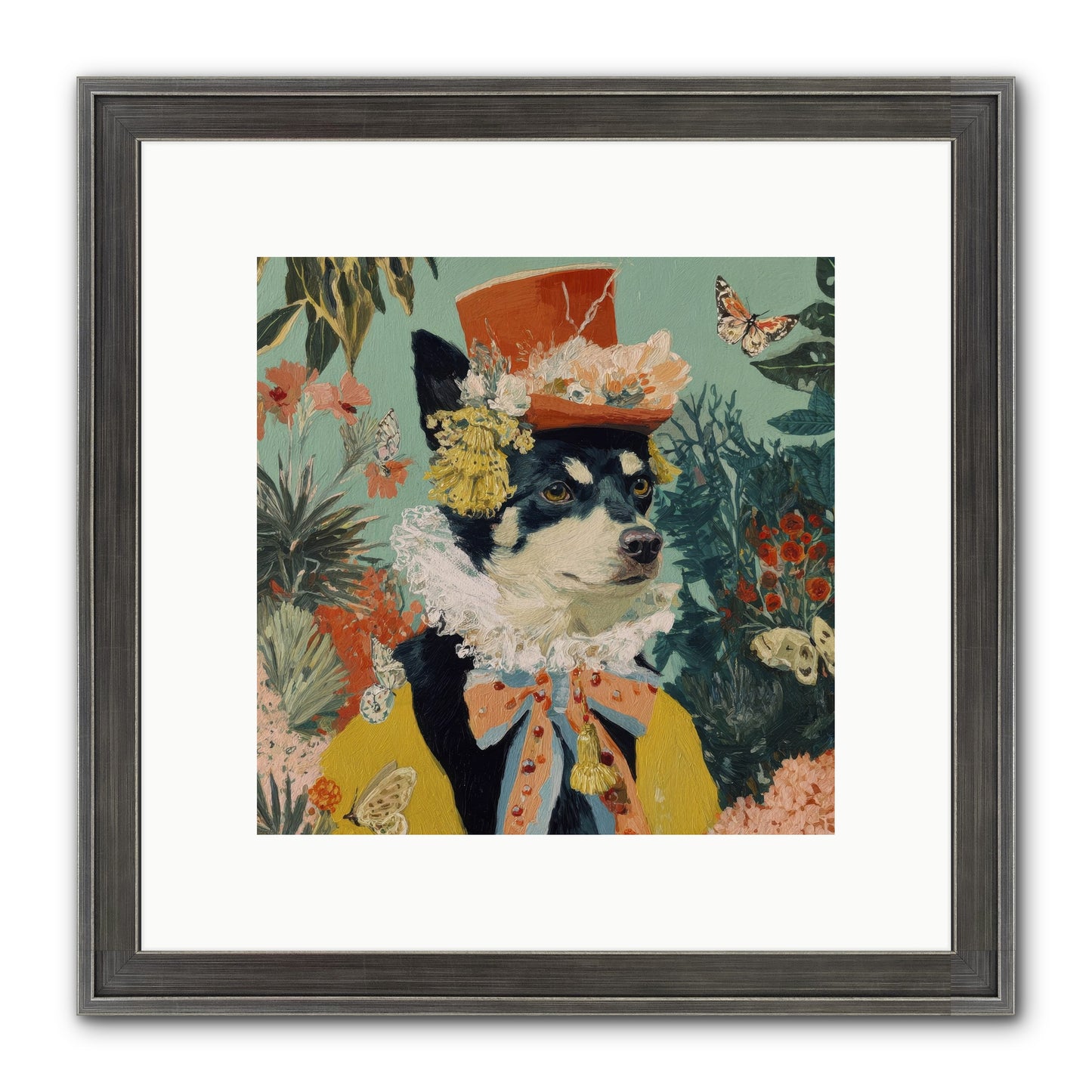 Poppy Penn Framed Print - Slimwoods Black/Silver 10x10