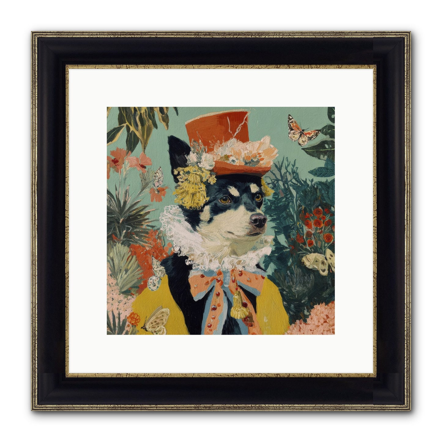 Poppy Penn Framed Print - Black & Gold 12x12