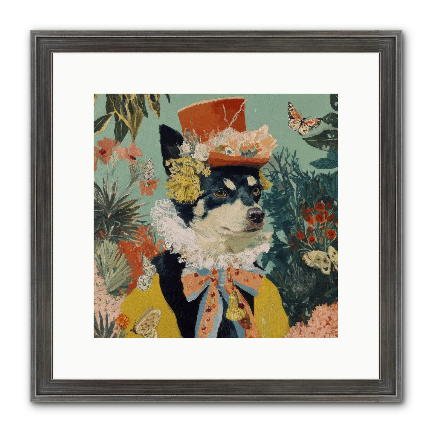 Poppy Penn Framed Print - Slimwoods Black/Silver 12x12